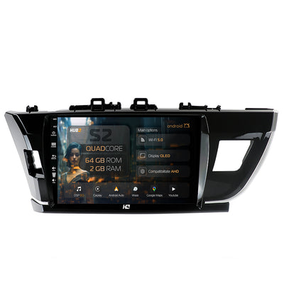 Navigatie HUB64 Toyota Corolla (2012-2016), 2GB RAM, Android, GPS, Wi-FI, Carplay, Android Auto, USB, Bluetooth, Radio, Waze, Touchscreen, 10.1 inch