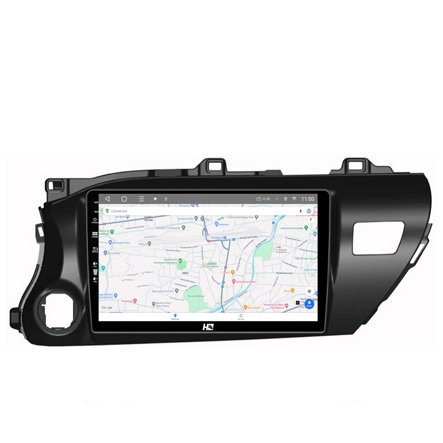 Navigatie HUB64 Toyota Hilux (2015+), 4GB RAM, Android, Quadcore, DSP, GPS, Wi-FI, Carplay, Android Auto, USB, Bluetooth, Waze, Touchscreen, 10.1 inch
