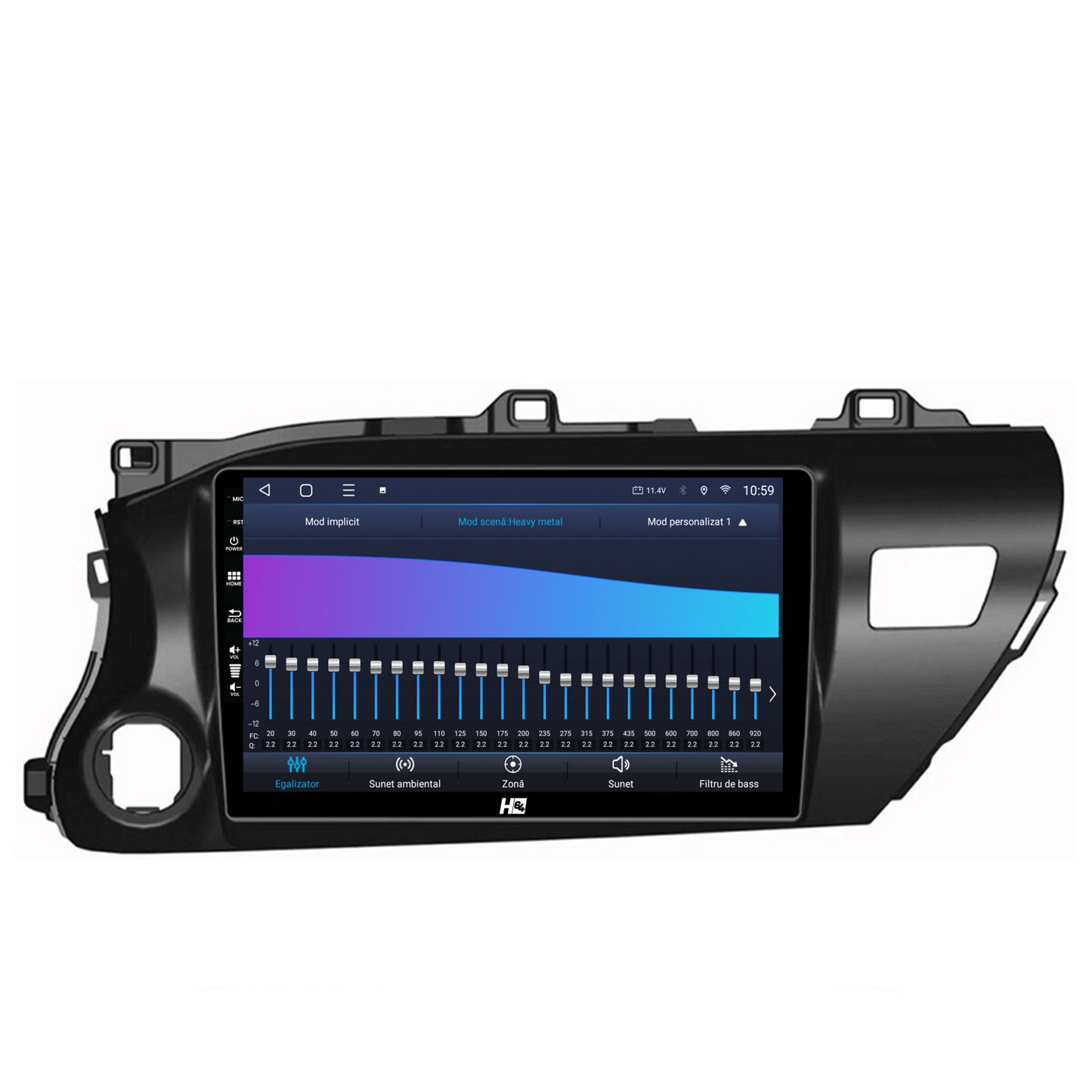 Navigatie HUB64 Toyota Hilux (2015+), 8GB RAM, Android, Octacore, Slot Sim 4G, DSP, GPS, Wi-FI, Carplay, Android Auto, USB, Bluetooth, Waze, Touchscreen, 10.1 Inch