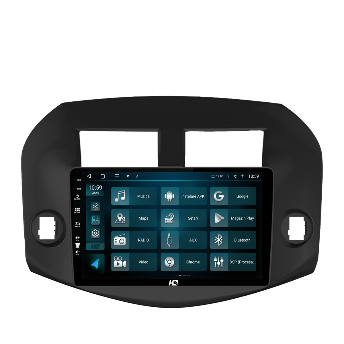 Navigatie HUB64 Toyota RAV4 (2005-2013), 2GB RAM, Android, GPS, Wi-FI, Carplay, Android Auto, USB, Bluetooth, Radio, Waze, Touchscreen, 10.1 inch