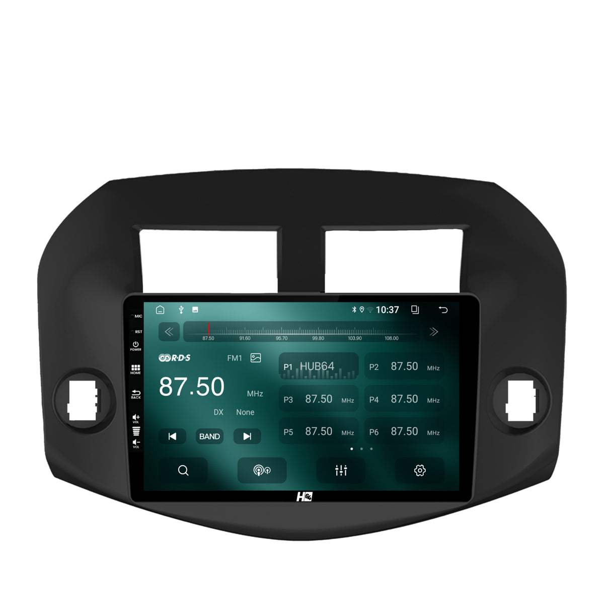 Navigatie HUB64 Toyota RAV4 (2005-2013), 2GB RAM, Android, GPS, Wi-FI, Carplay, Android Auto, USB, Bluetooth, Radio, Waze, Touchscreen, 10.1 inch