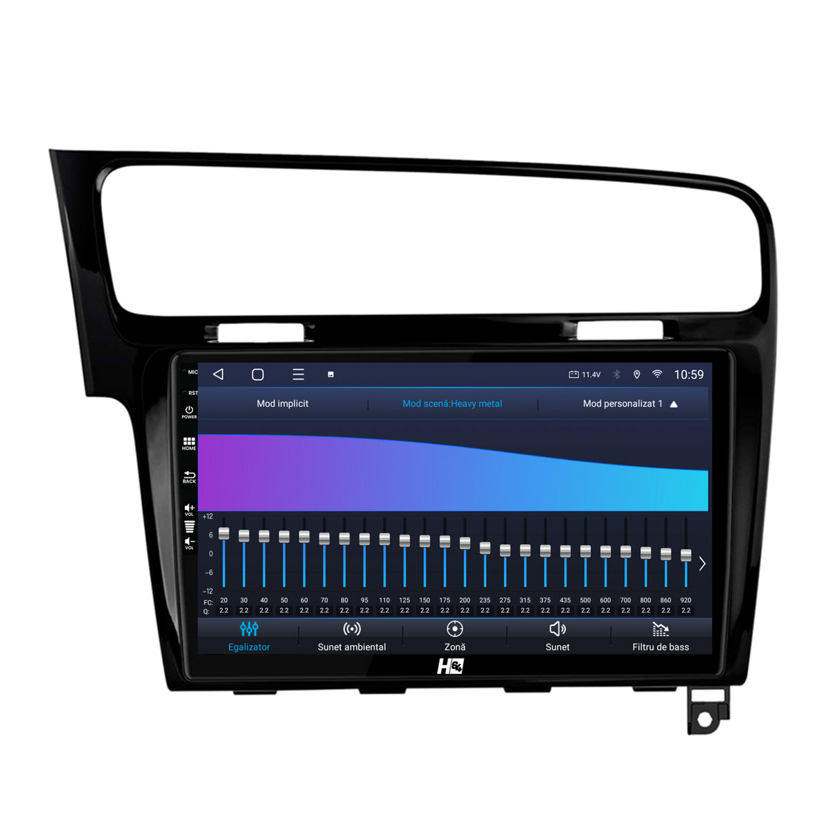 Navigatie HUB64 Volkswagen GOLF 7, 8GB RAM, Android, Octacore, Slot Sim 4G, DSP, GPS, Wi-FI, Carplay, Android Auto, USB, Bluetooth, Waze, Touchscreen, 10.1 Inch