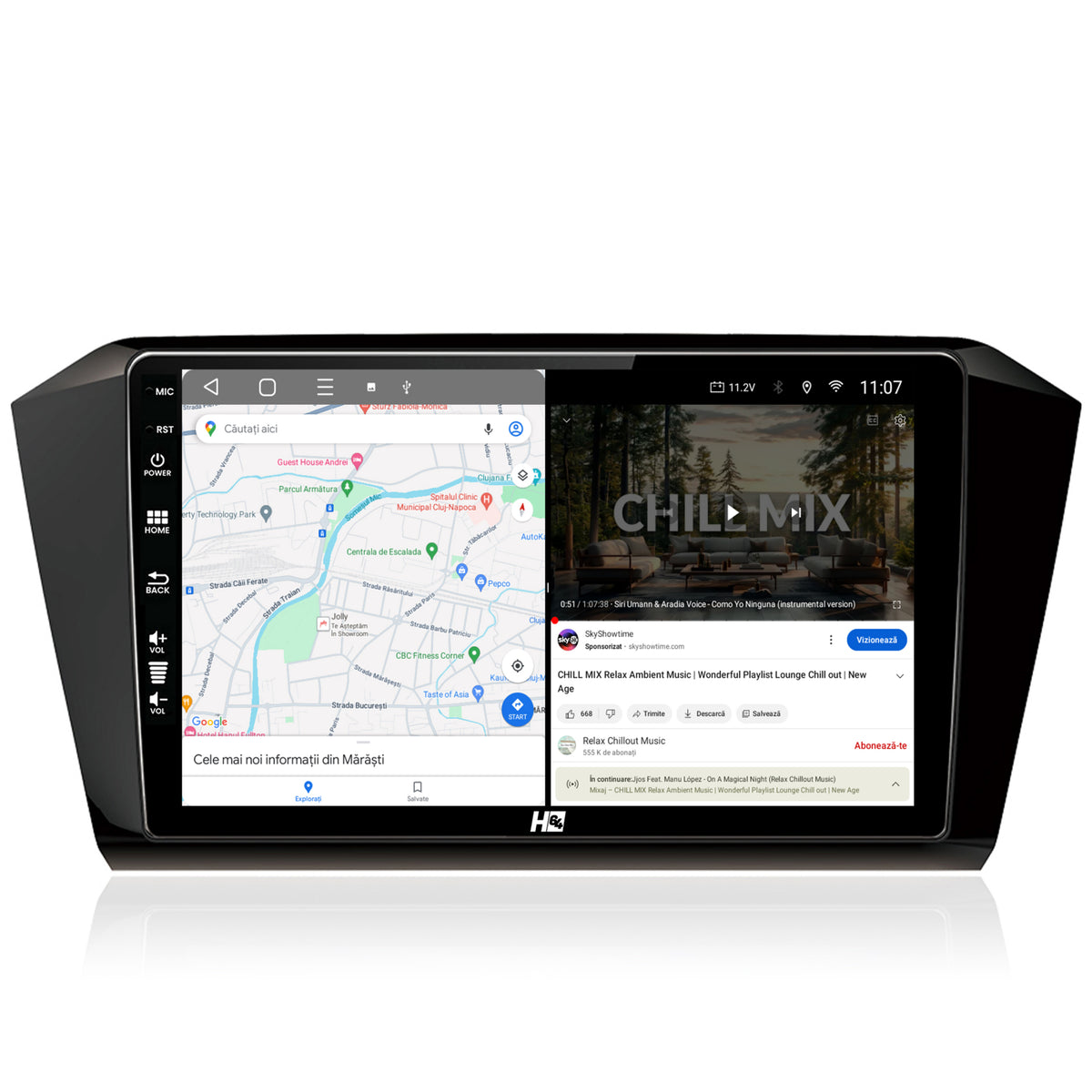 Navigatie HUB64 Volkswagen Passat B8, 8GB RAM, Android, Octacore, Slot Sim 4G, DSP, GPS, Wi-FI, Carplay, Android Auto, USB, Bluetooth, Waze, Touchscreen, 10.1 Inch