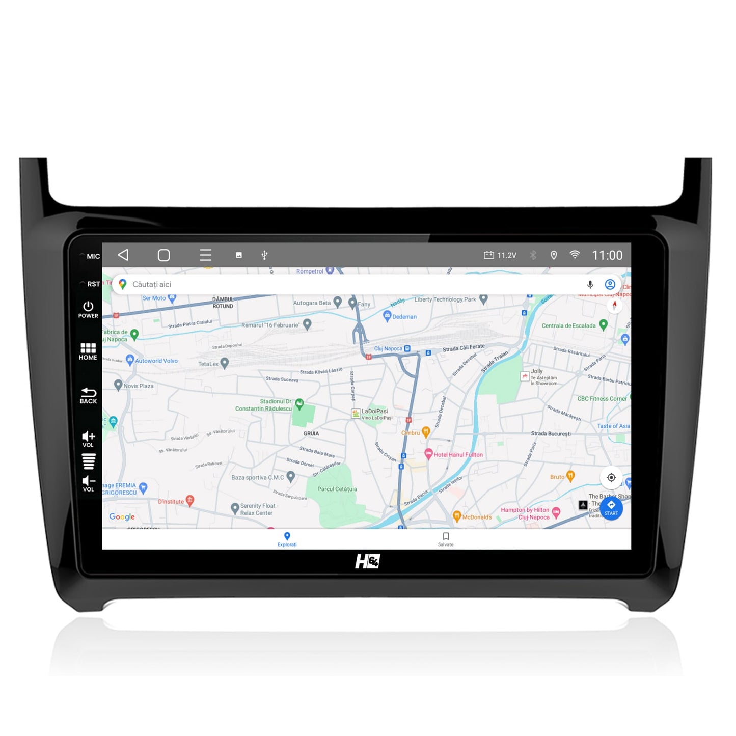 Navigatie HUB64 Volkswagen Polo (2009+), 4GB RAM, Android, Quadcore, DSP, GPS, Wi-FI, Carplay, Android Auto, USB, Bluetooth, Waze, Touchscreen, 9 inch