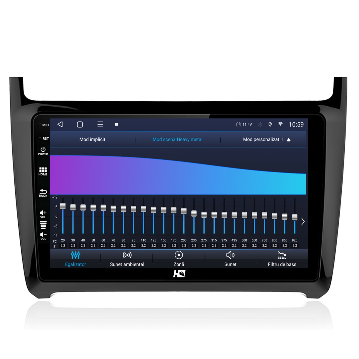 Navigatie HUB64 Volkswagen Polo (2014+), 6GB RAM, Android, Octacore, Slot Sim 4G, DSP, GPS, Wi-FI, Carplay, Android Auto, USB, Bluetooth, Waze, Touchscreen, 9 Inch