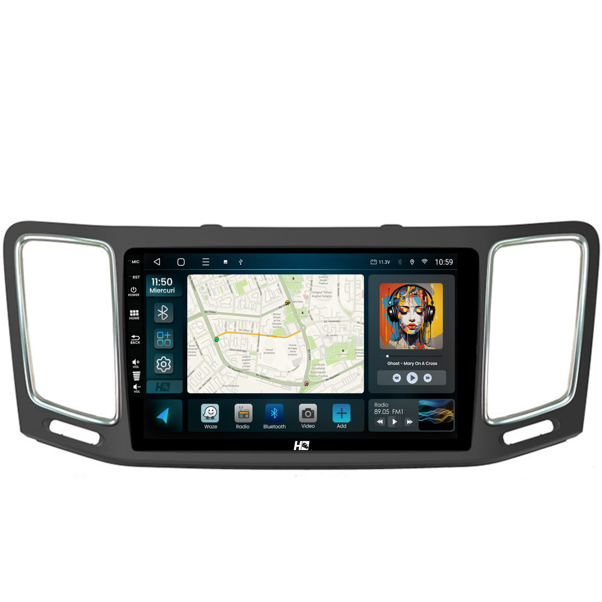 Navigatie HUB64 Volkswagen Sharan / Seat Alhambra (2010-2018), 6GB RAM, Android, Octacore, Slot Sim 4G, DSP, GPS, Wi-FI, Carplay, Android Auto, USB, Bluetooth, Waze, Touchscreen, 9 Inch