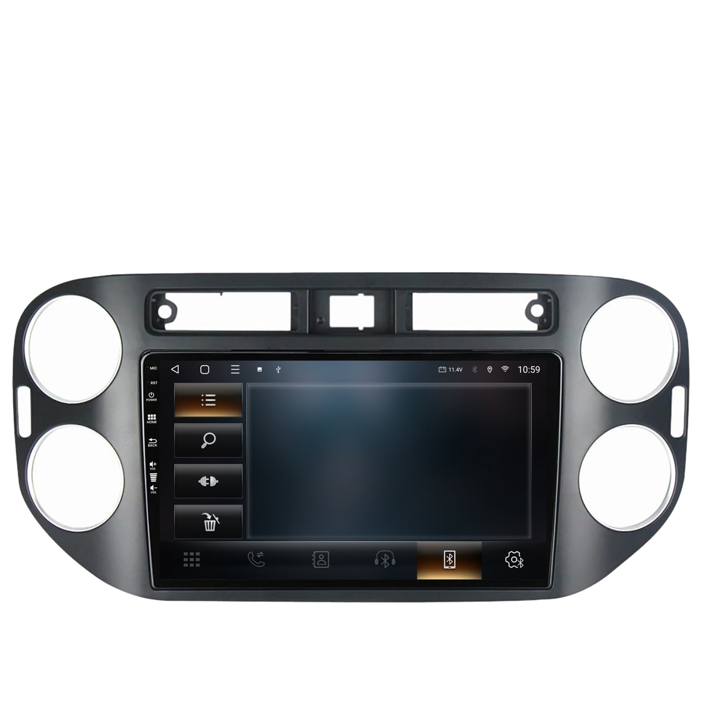 Navigatie HUB64 Volkswagen Tiguan (2010-2016), 6GB RAM, Android, Octacore, Slot Sim 4G, DSP, GPS, Wi-FI, Carplay, Android Auto, USB, Bluetooth, Waze, Touchscreen, 9 Inch