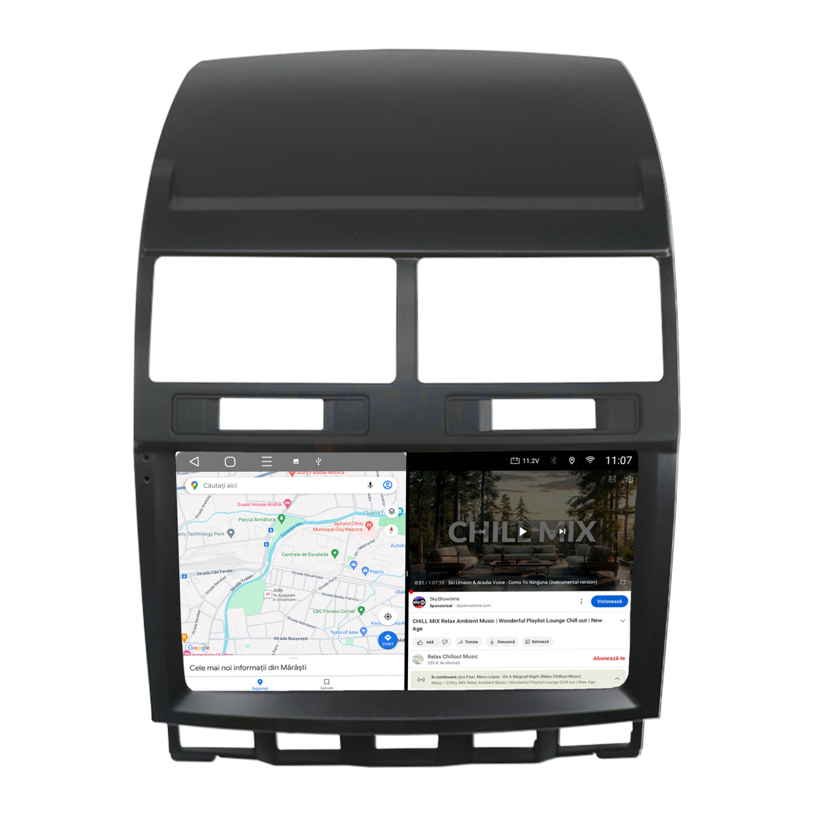 Navigatie HUB64 Volkswagen Touareg (2002-2011), 2GB RAM, Android, GPS, Wi-FI, Carplay, Android Auto, USB, Bluetooth, Radio, Waze, Touchscreen, 9 inch