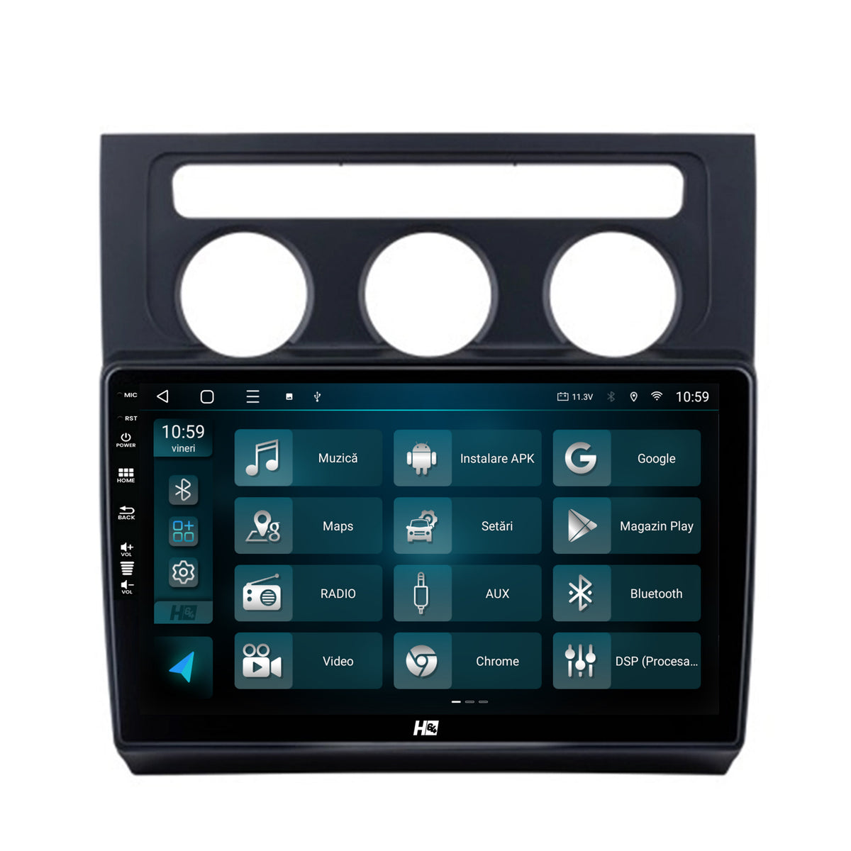 Navigatie HUB64 Volkswagen Touran (2003-2010), 2GB RAM, Android, GPS, Wi-FI, Carplay, Android Auto, USB, Bluetooth, Radio, Waze, Touchscreen, 10.1 inch