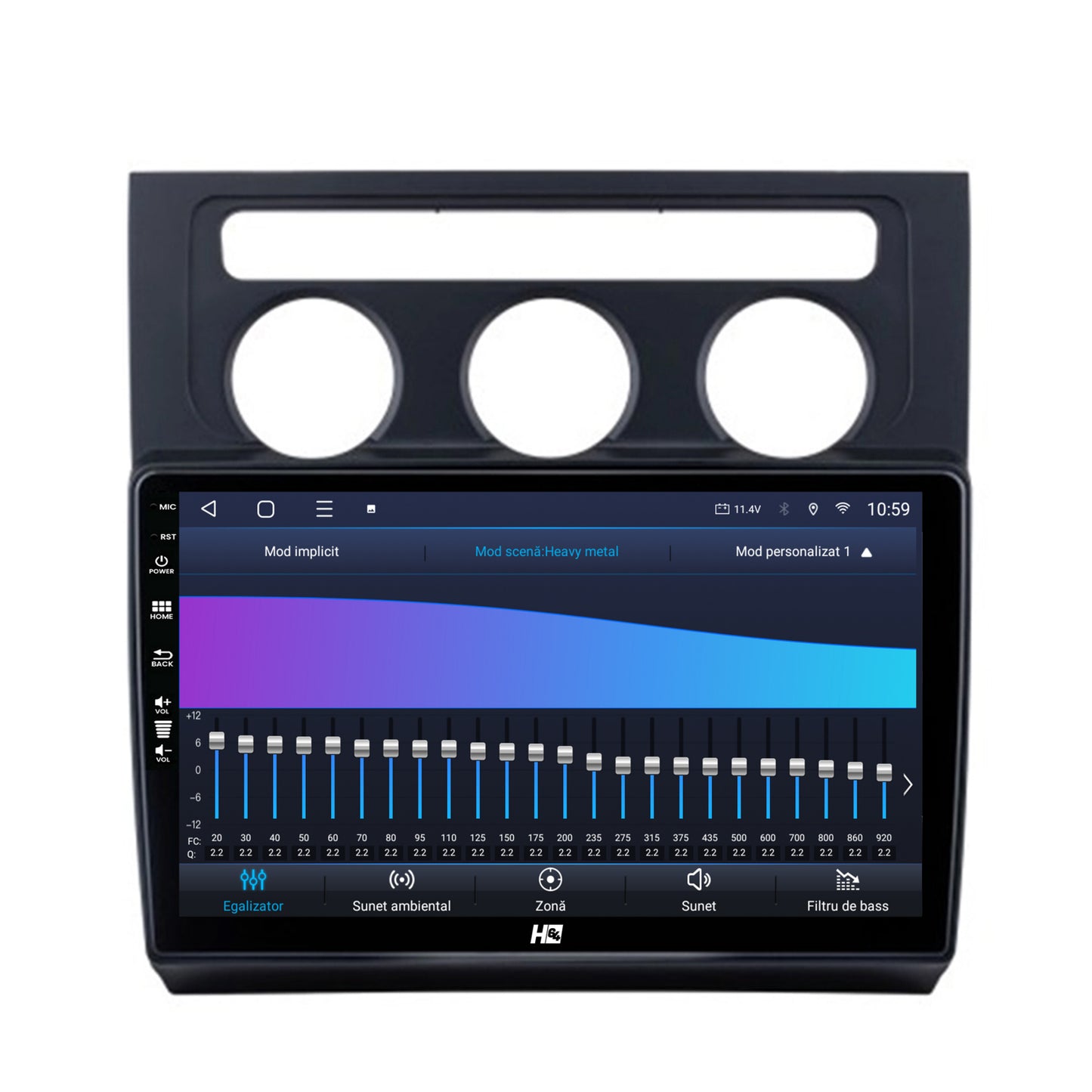 Navigatie HUB64 Volkswagen Touran (2003-2010), 4GB RAM, Android, Octacore, Slot Sim 4G, DSP, GPS, Wi-FI, Carplay, Android Auto, USB, Bluetooth, Waze, Touchscreen, 10.1 Inch