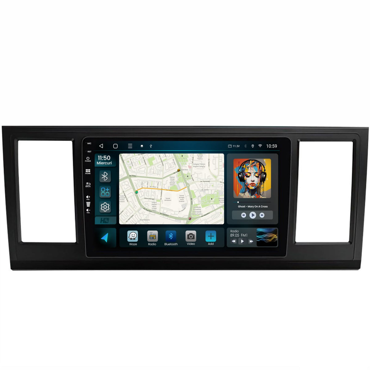 Navigatie HUB64 Volkswagen Transporter / Caravelle / Multivan T6 (2015+), 4GB RAM, Android, Octacore, Slot Sim 4G, DSP, GPS, Wi-FI, Carplay, Android Auto, USB, Bluetooth, Waze, Touchscreen, 9 inch