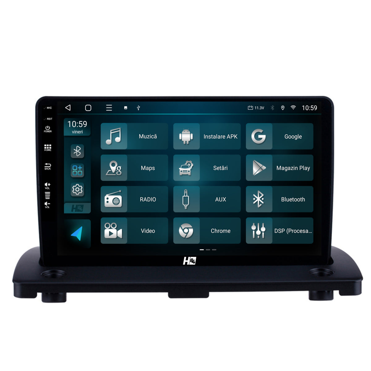 Navigatie HUB64 Volvo XC90 (2002-2014), 4GB RAM, Android, Quadcore, DSP, GPS, Wi-FI, Carplay, Android Auto, USB, Bluetooth, Waze, Touchscreen, 9 inch