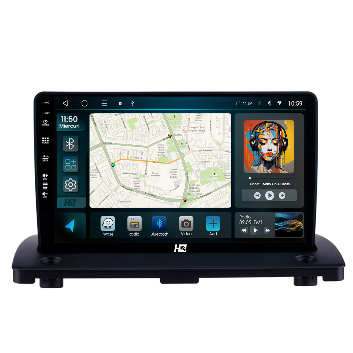 Navigatie HUB64 Volvo XC90 (2002-2014), 6GB RAM, Android, Octacore, Slot Sim 4G, DSP, GPS, Wi-FI, Carplay, Android Auto, USB, Bluetooth, Waze, Touchscreen, 9 Inch