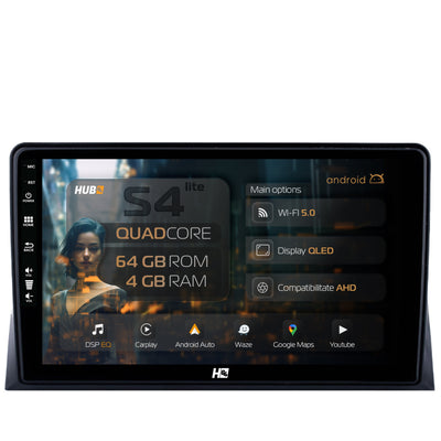 Navigatie HUB64 VW Multivan T5 (2003-2015), 4GB RAM, Android, Quadcore, DSP, GPS, Wi-FI, Carplay, Android Auto, USB, Bluetooth, Waze, Touchscreen, 9 inch