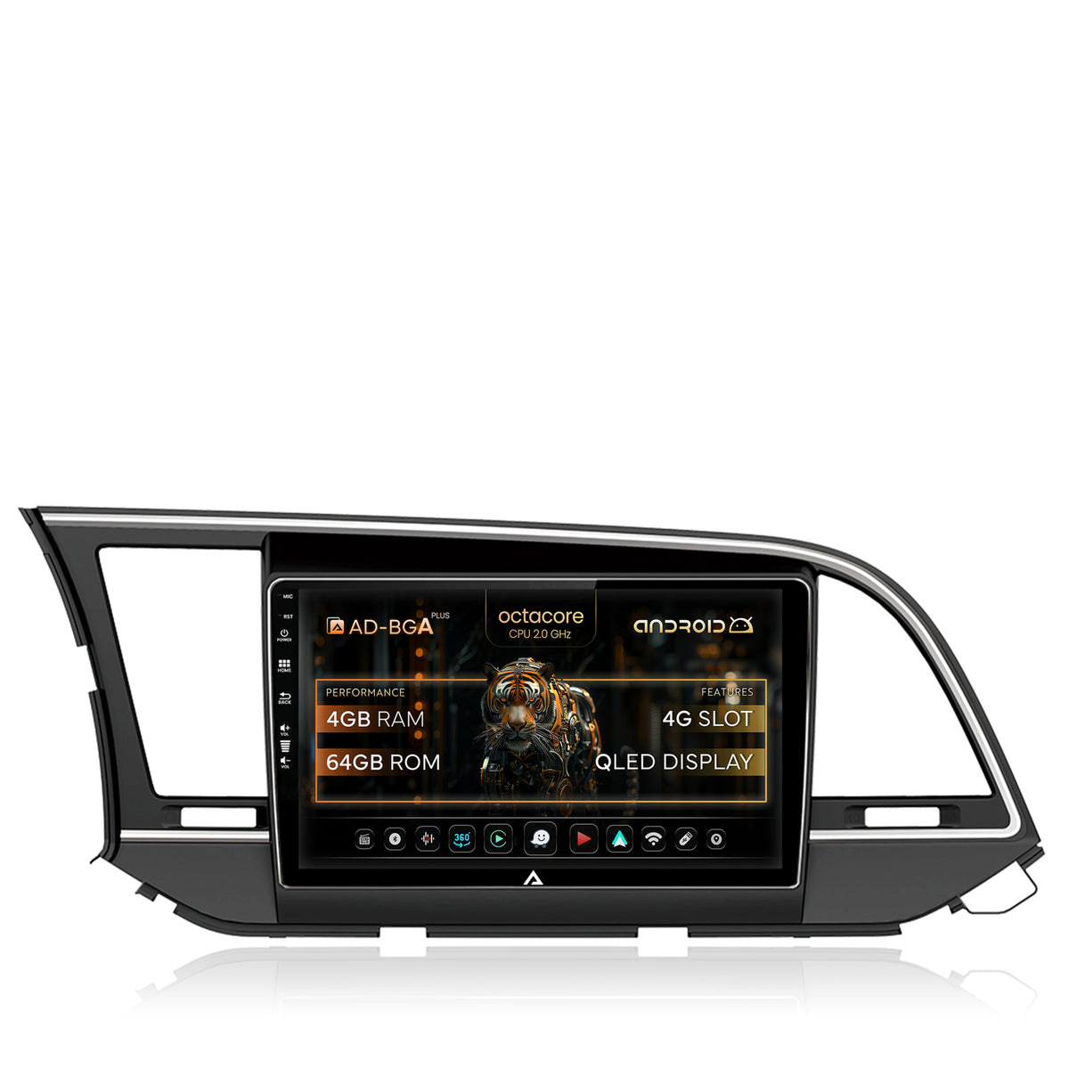 Navigatie Hyundai Elantra (2015-2018), Android, A-Octacore / 4GB RAM + 64GB ROM, 9 Inch - AD-BGA9004+AD-BGRKIT180