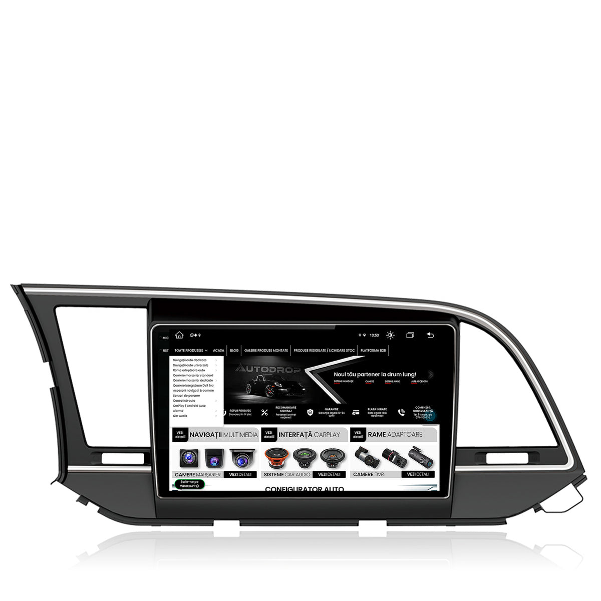Navigatie Hyundai Elantra (2015-2018), Android, X-Octacore / 8GB RAM + 256GB ROM, 9.5 Inch - AD-BGX9008+AD-BGRKIT180