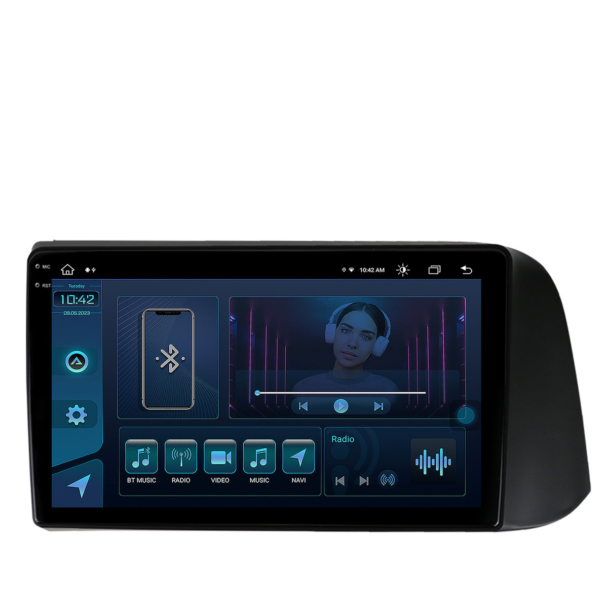 Navigatie Hyundai I10 (2020+), Android, X-Octacore / 8GB RAM + 256GB ROM, 9.5 Inch - AD-BGX9008+AD-BGRKIT221