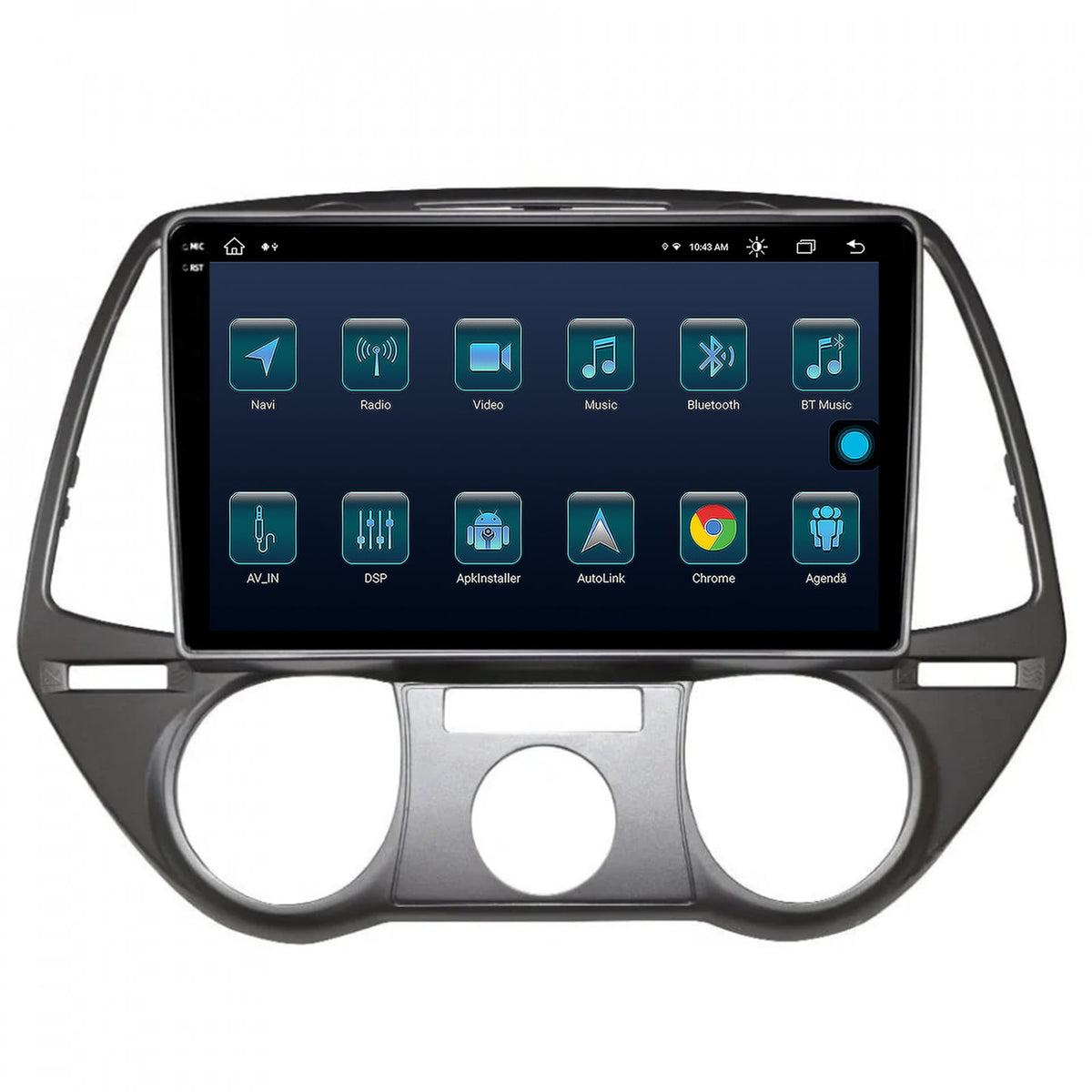 Navigatie Hyundai I20 (2008-2012), Android, X-Octacore / 8GB RAM + 256GB ROM, 9.5 Inch - AD-BGX9008+AD-BGRKIT219