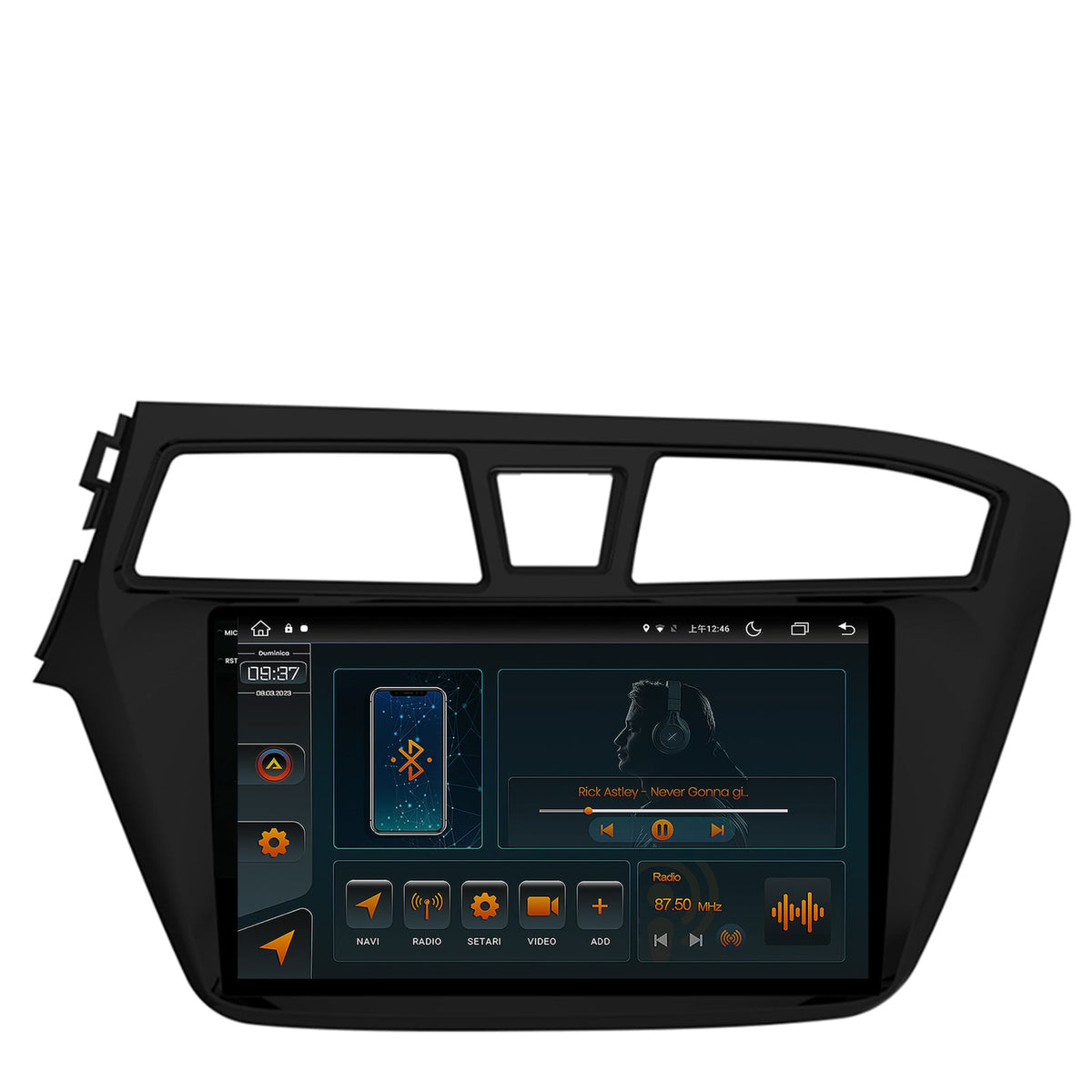 Navigatie Hyundai I20 (2014-2018), Android, V-Octacore / 4GB RAM + 64GB ROM, 9.5 Inch - AD-BGV9004+AD-BGRKIT194