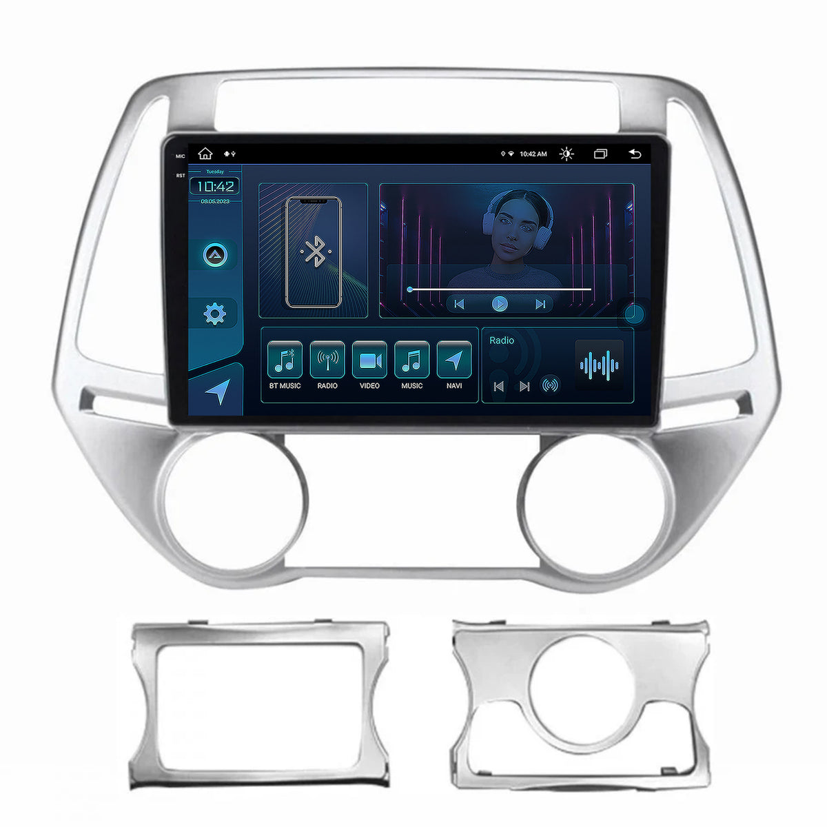 Navigatie Hyundai I20 (2012-2014), Android, X-Octacore / 8GB RAM + 256GB ROM, 9.5 Inch - AD-BGX9008+AD-BGRKIT218