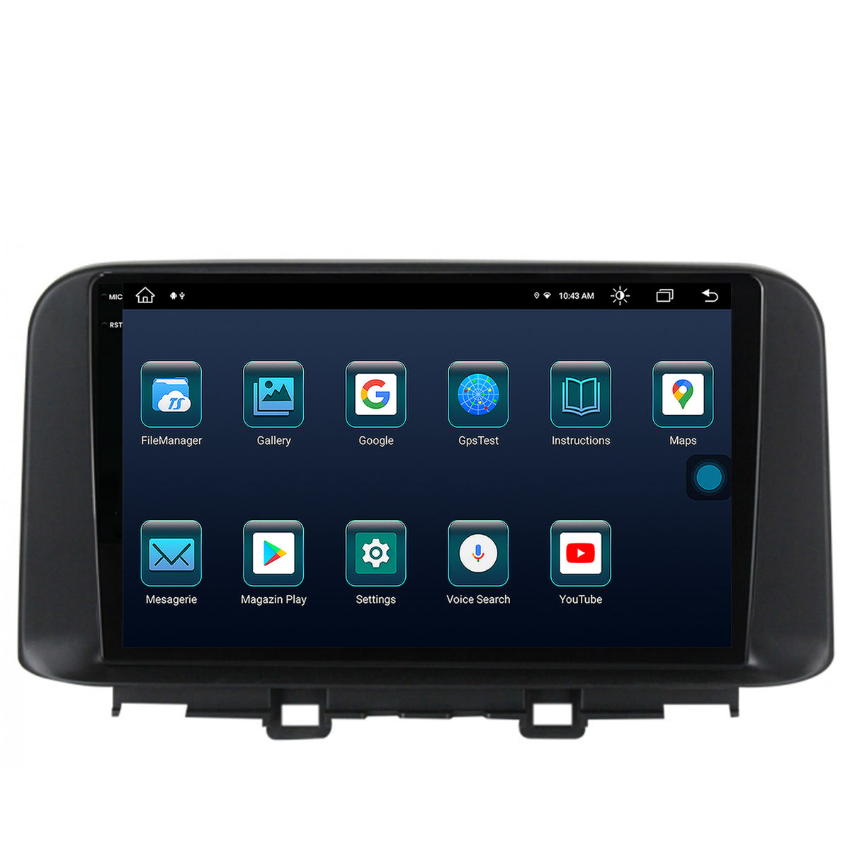 Navigatie Hyundai Kona (2018+), Android, X-Octacore / 8GB RAM + 256GB ROM, 10.36 Inch - AD-BGX10008+AD-BGRKIT183V2