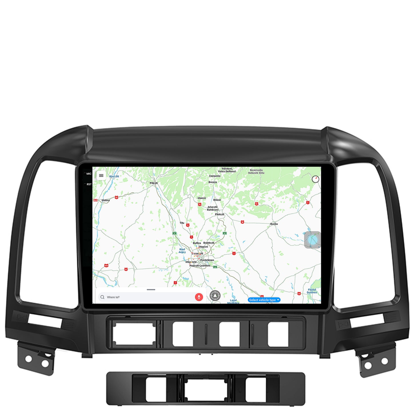 Navigatie Hyundai Santa Fe (2006-2012), Android, X-Octacore / 8GB RAM + 256GB ROM, 9.5 Inch - AD-BGX9008+AD-BGRKIT210