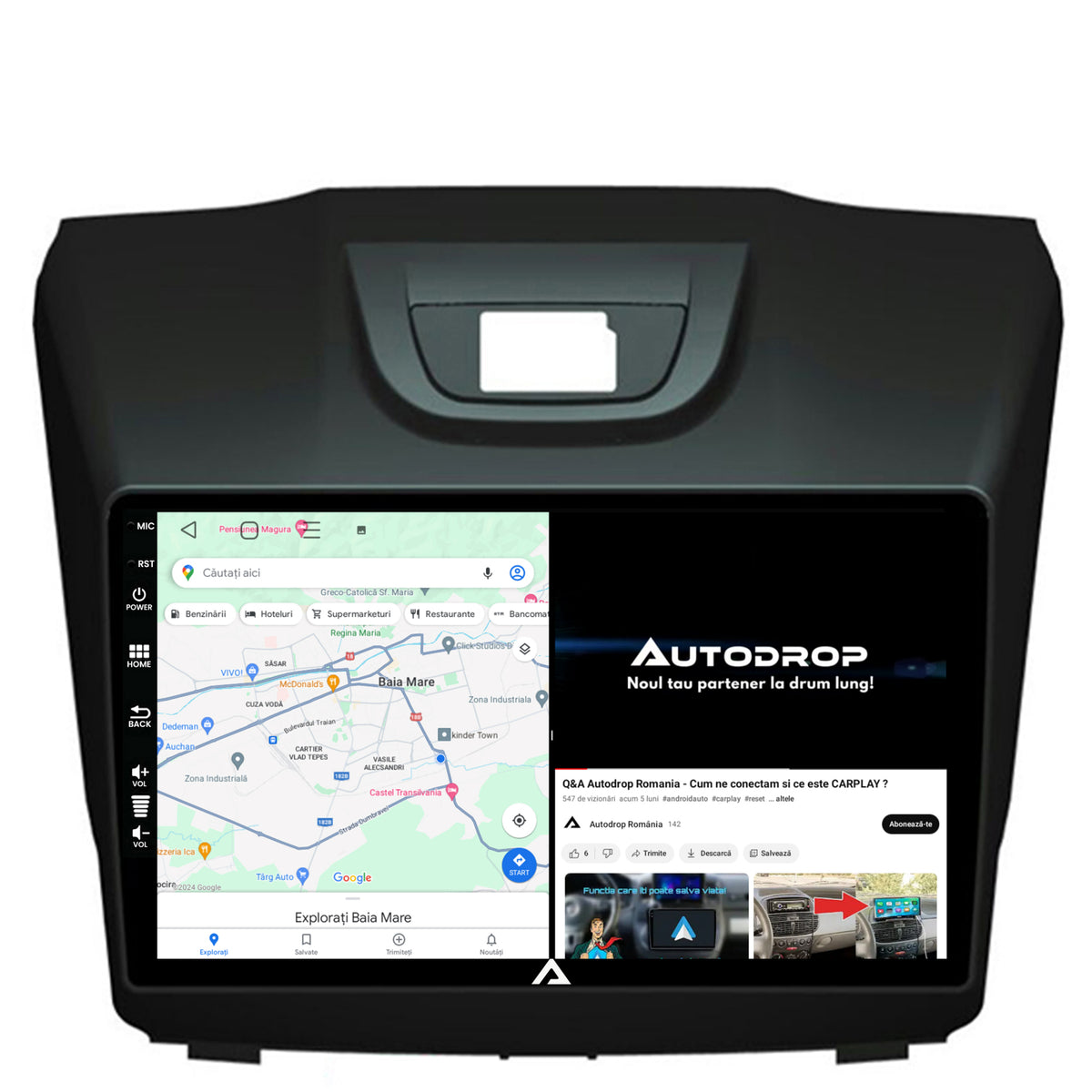 Navigatie Isuzu D-MAX (2015+), Android, E-Octacore / 2GB RAM + 32GB ROM, 9 Inch - AD-BGE9002+AD-BGRKIT311