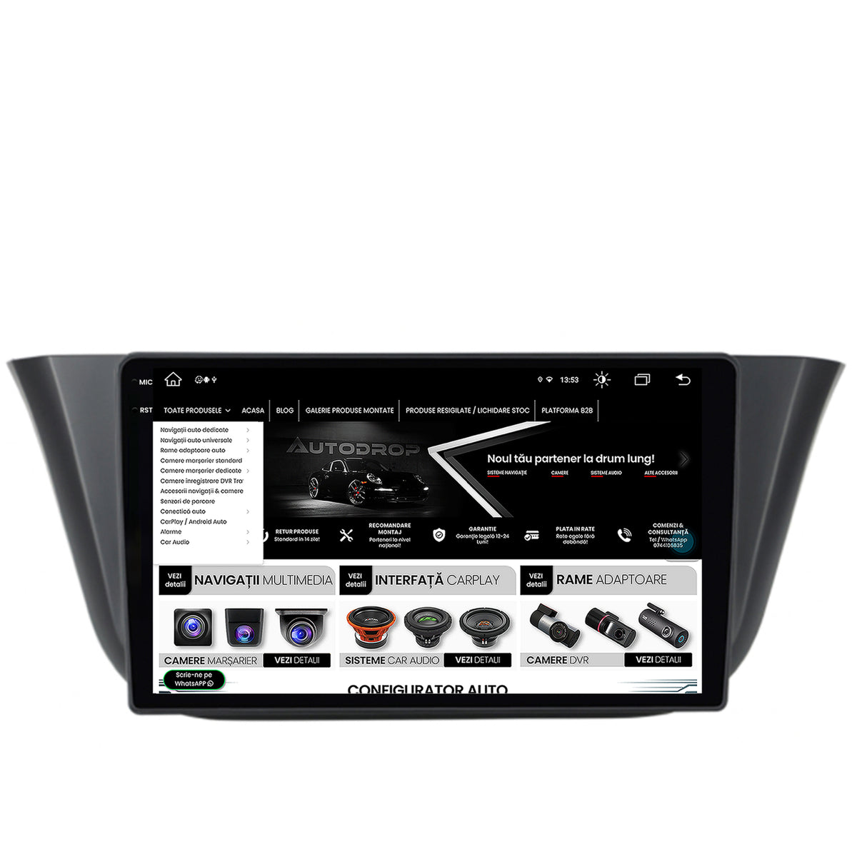 Navigatie Iveco Daily (2013+), Android, V-Octacore / 4GB RAM + 64GB ROM, 9.5 Inch - AD-BGV9004+AD-BGRKIT361