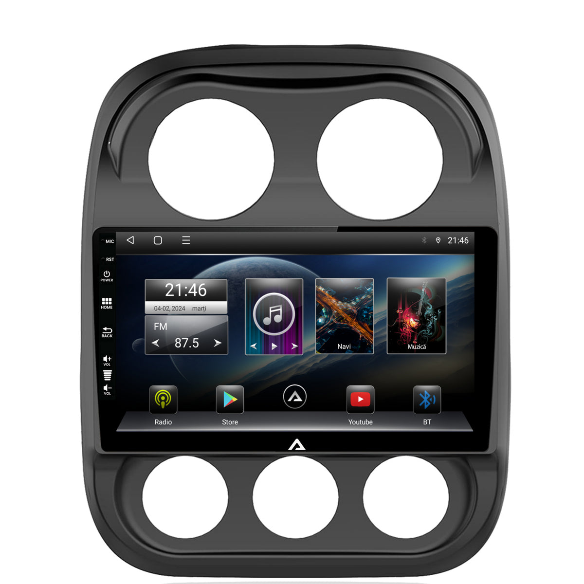Navigatie Jeep Compass (2009-2016), Android, E-Octacore / 2GB RAM + 32GB ROM, 10.1 Inch - AD-BGE10002+AD-BGRKIT284