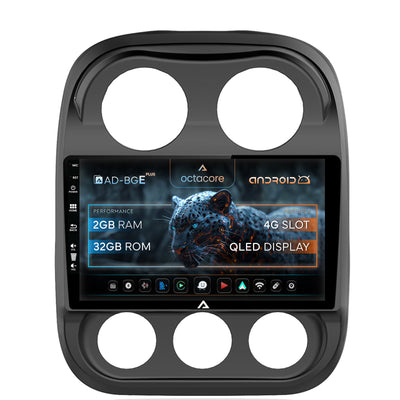 Navigatie Jeep Compass (2009-2016), Android, E-Octacore / 2GB RAM + 32GB ROM, 10.1 Inch - AD-BGE10002+AD-BGRKIT284
