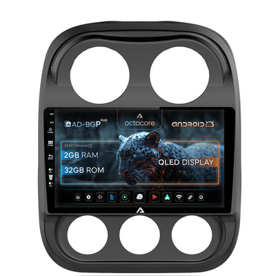 Navigatie Jeep Compass (2009-2016), Android, P-Octacore / 2GB RAM + 32GB ROM, 10.1 Inch - AD-BGP10002+AD-BGRKIT284