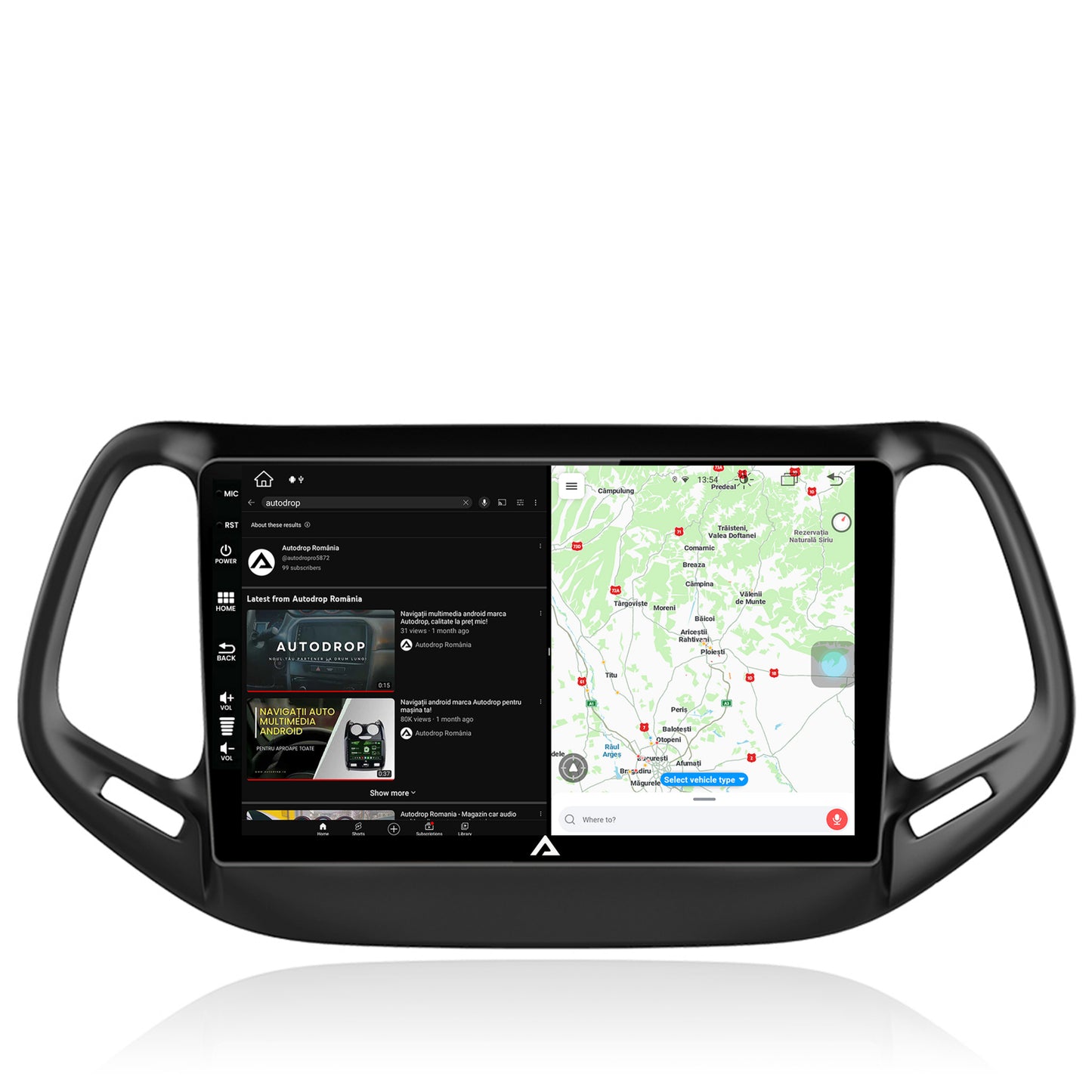 Navigatie Jeep Compass (2016+), Android, Z-Octacore / 8GB RAM + 256GB ROM, 10.1 Inch - AD-BGZ10008+AD-BGRKIT287