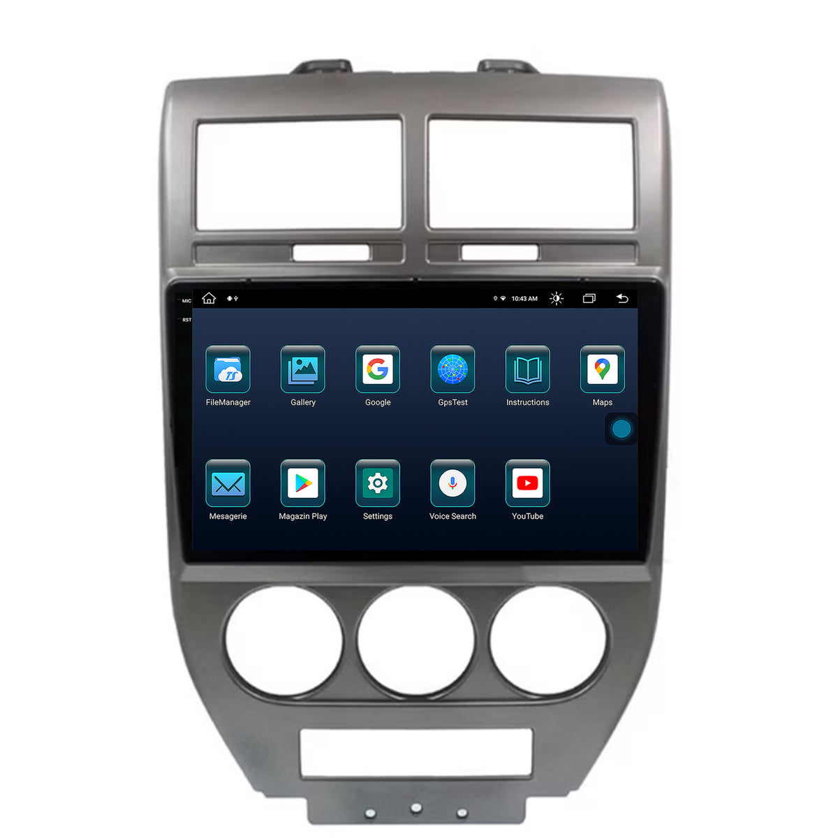 Navigatie Jeep Compass/Patriot (2006-2010), Android, X-Octacore / 8GB RAM + 256GB ROM, 10.36 Inch - AD-BGX10008+AD-BGRKIT295