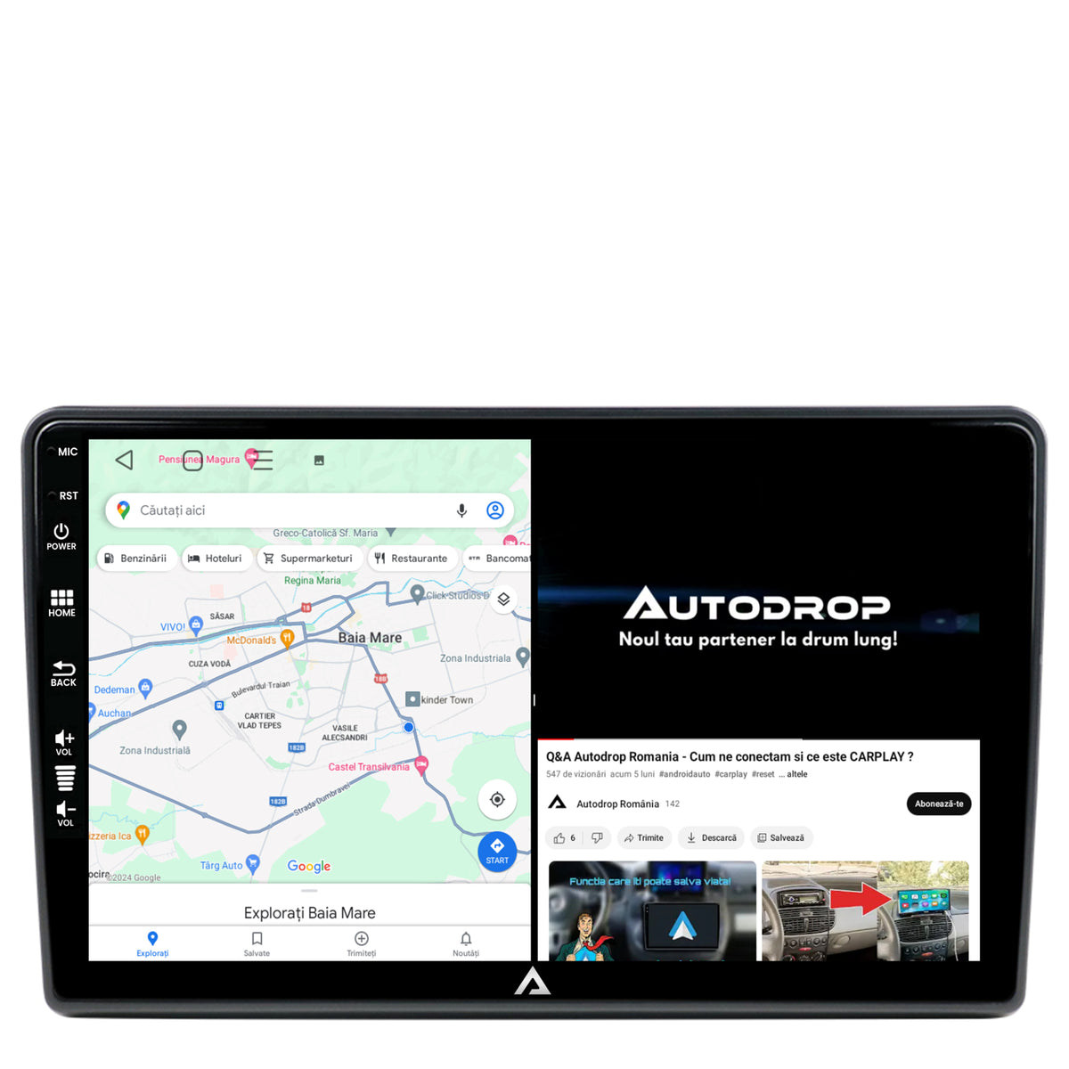 Navigatie Jeep/Dodge/ Chrysler Universal, Android, E-Octacore / 2GB RAM + 32GB ROM, 10.1 Inch - AD-BGE10002+AD-BGRKIT291