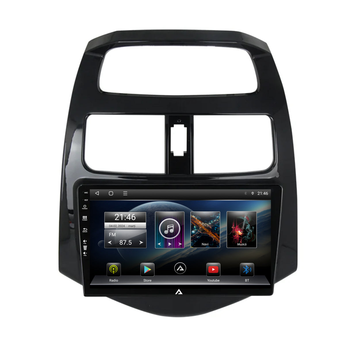 Navigatie Daewoo Matiz / Chevrolet Spark (2010-2014), Android, P-Octacore / 2GB RAM + 32GB ROM, 9 Inch - AD-BGP9002+AD-BGRKIT243
