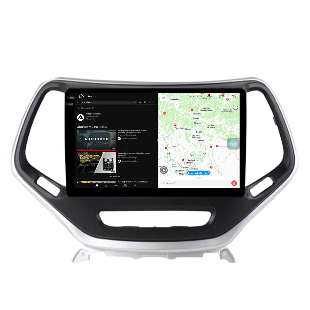 Navigatie Jeep Grand Cherokee (2015+), Android, X-Octacore / 8GB RAM + 256GB ROM, 10.36 Inch - AD-BGX10008+AD-BGRKIT285