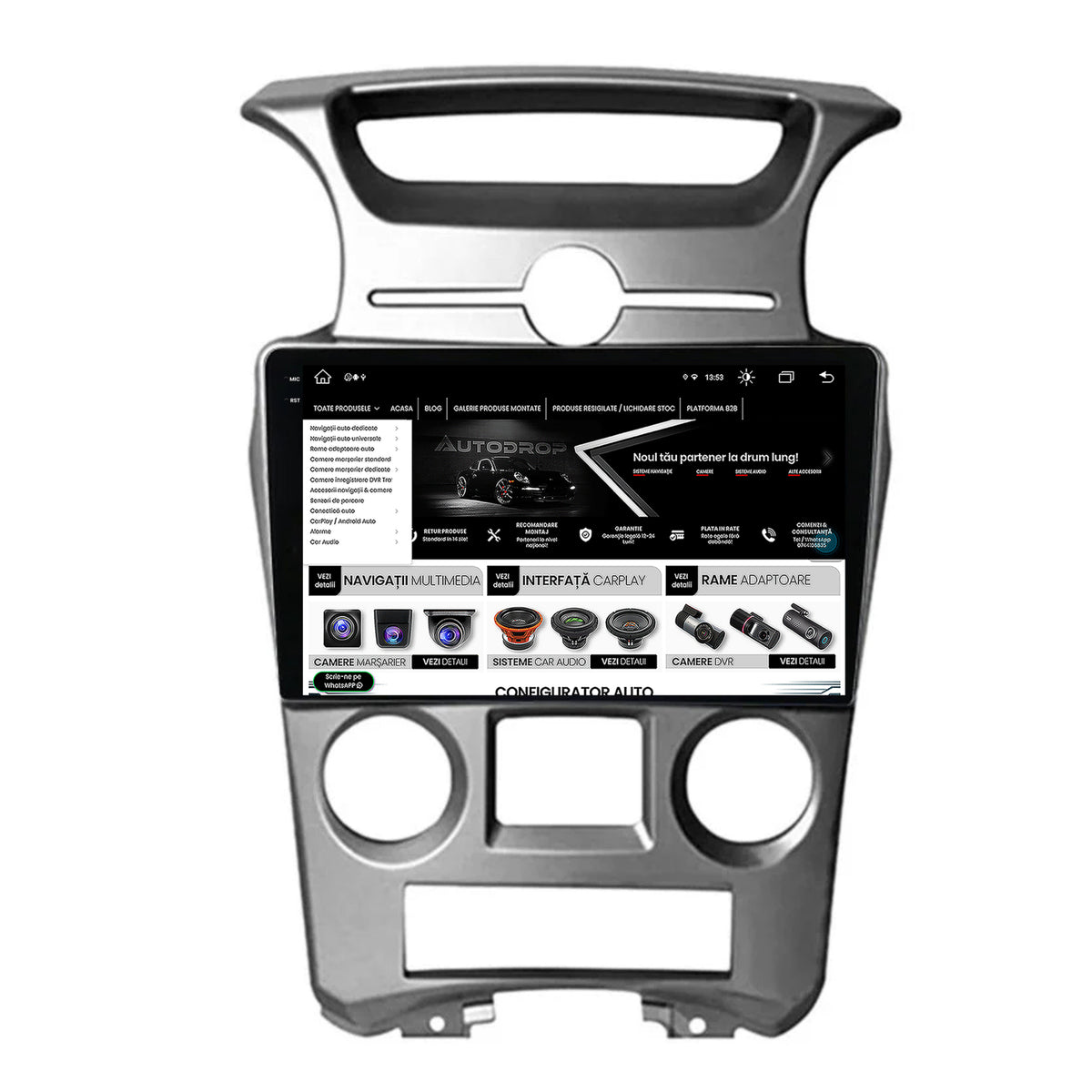Navigatie Kia Carens (2007-2011), Android, X-Octacore / 8GB RAM + 256GB ROM, 9.5 Inch - AD-BGX9008+AD-BGRKIT209V2