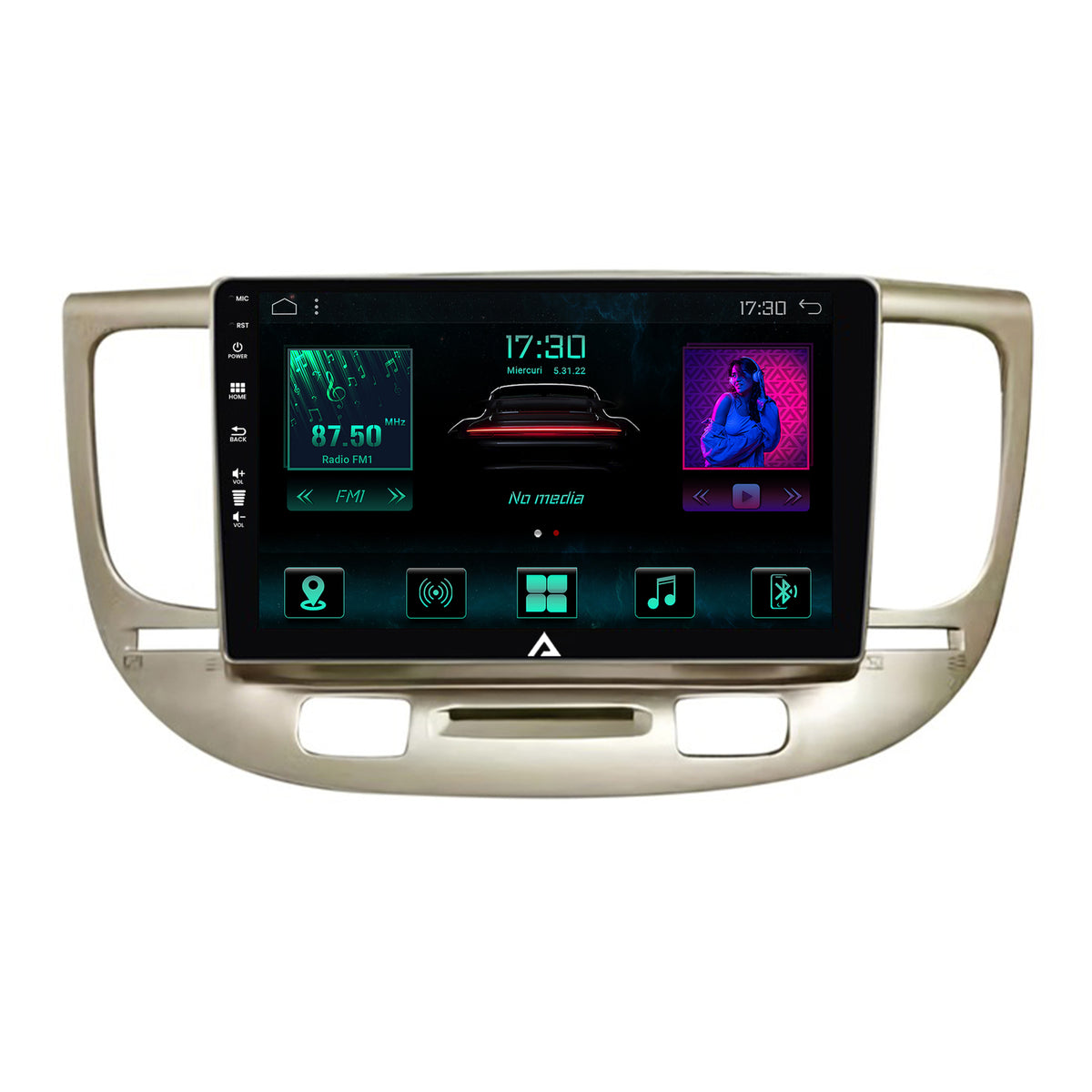 Navigatie Kia Rio (2006-2011), Android, A-Octacore / 4GB RAM + 64GB ROM, 9 Inch - AD-BGA9004+AD-BGRKIT232