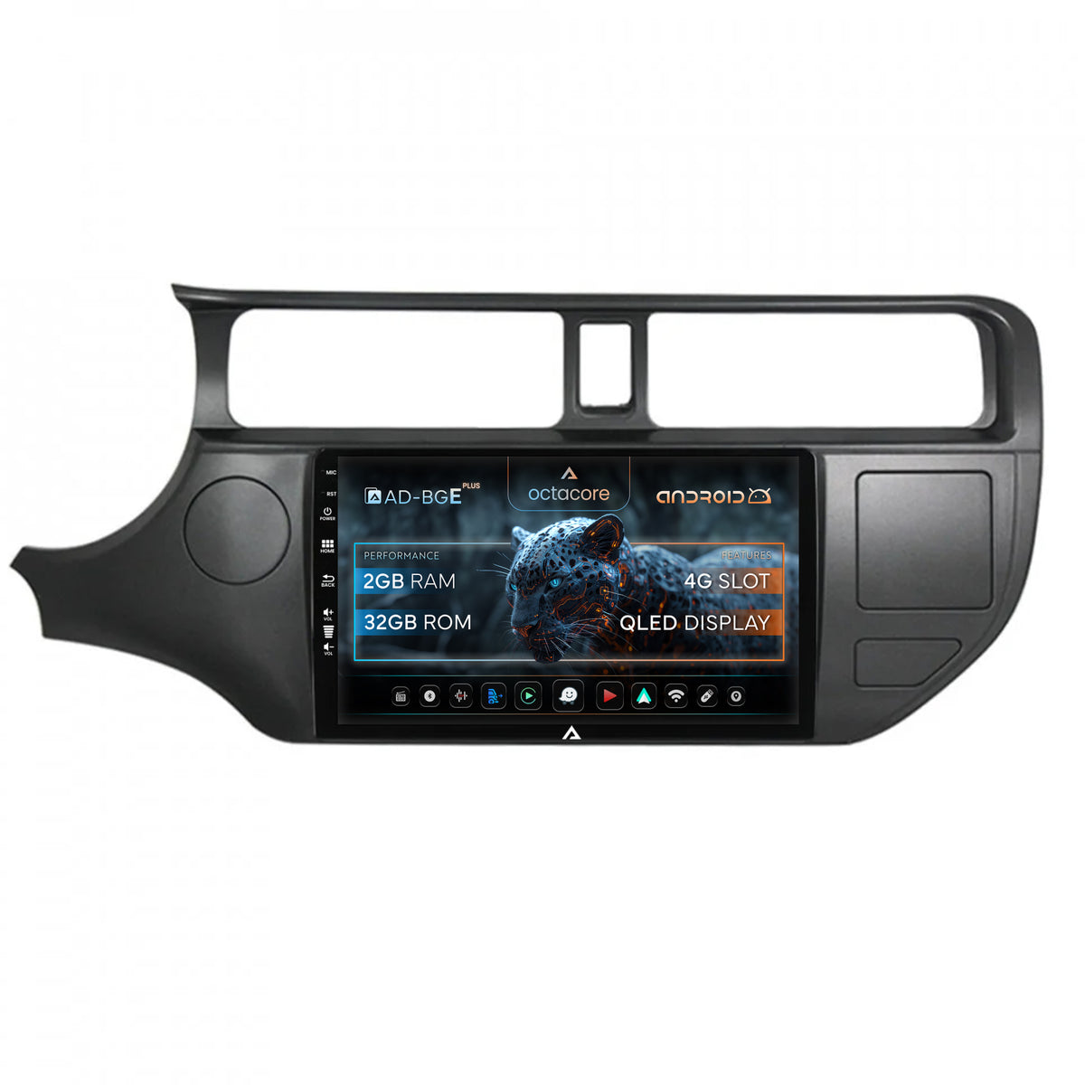 Navigatie Kia Rio (2011-2014), Android, E-Octacore / 2GB RAM + 32GB ROM, 9 Inch - AD-BGE9002+AD-BGRKIT226