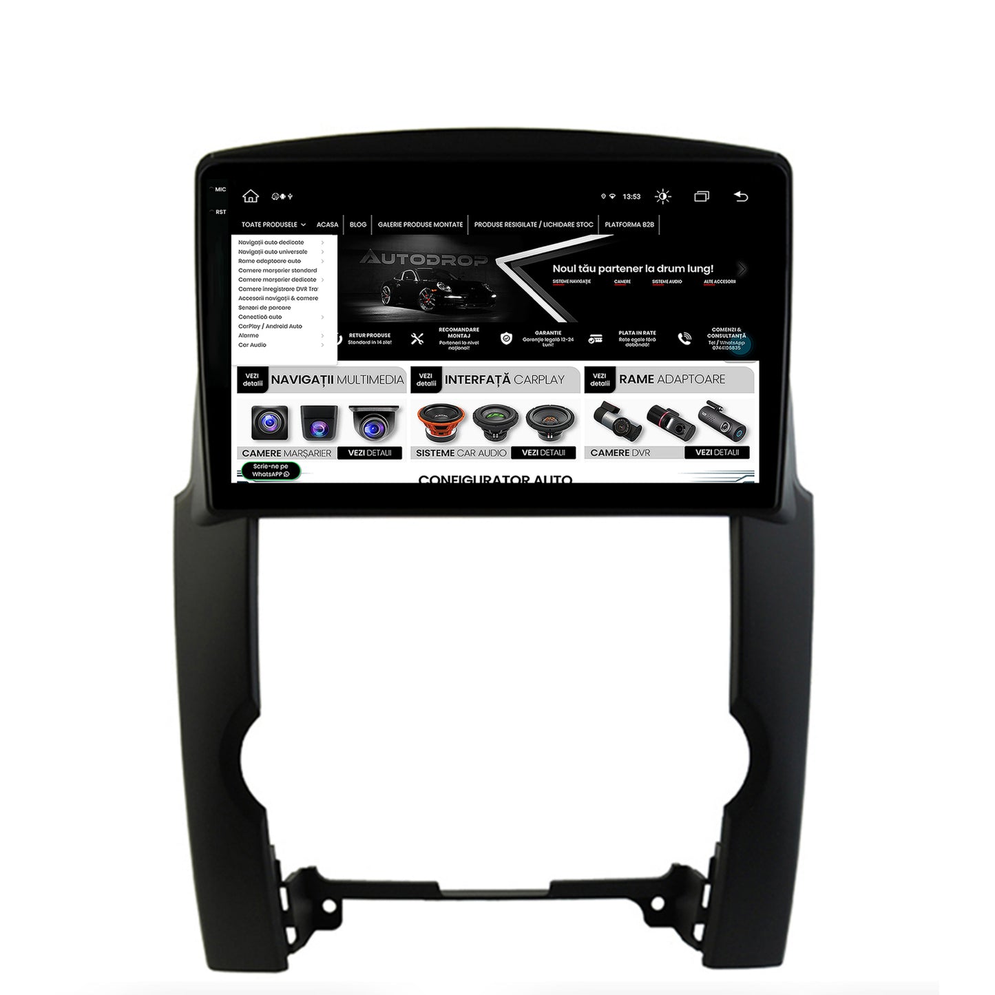 Navigatie Kia Sorento (2009-2013), Android, X-Octacore / 8GB RAM + 256GB ROM, 10.36 Inch - AD-BGX10008+AD-BGRKIT208