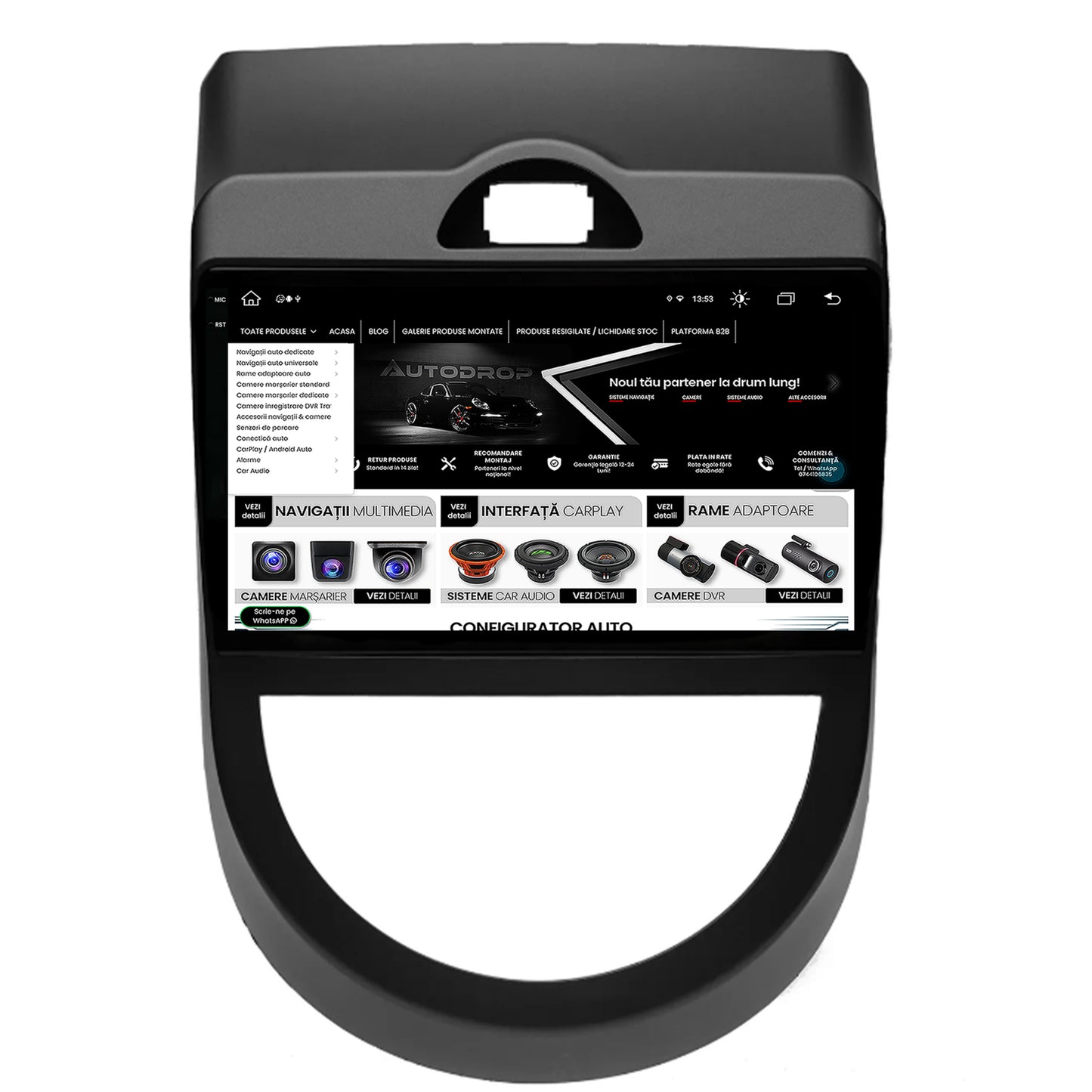 Navigatie Kia Soul (2009-2013), Android, V-Octacore / 4GB RAM + 64GB ROM, 9.5 Inch - AD-BGV9004+AD-BGRKIT215V2