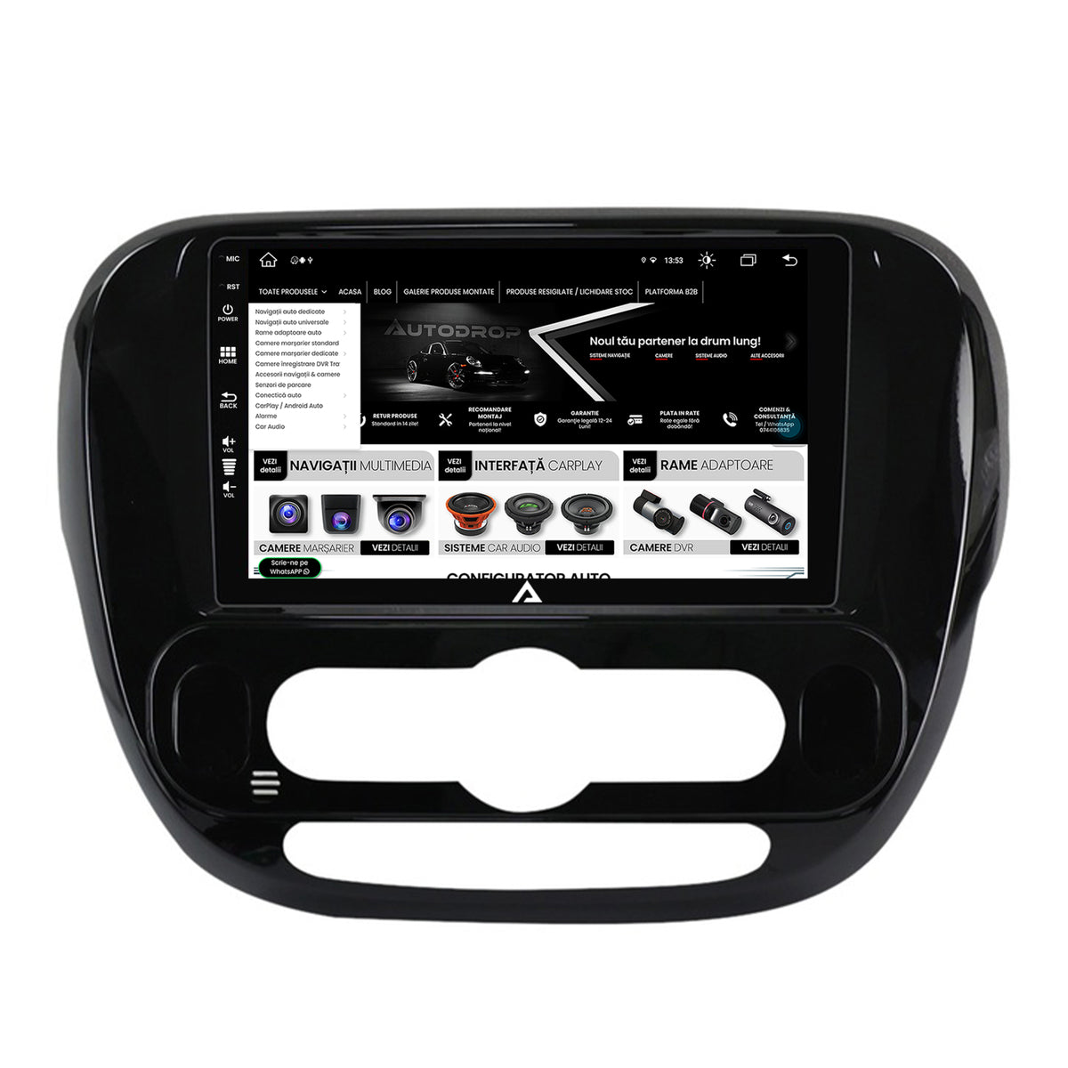 Navigatie Kia Soul (2014-2019), Android, Z-Octacore / 8GB RAM + 256GB ROM, 9 Inch - AD-BGZ9008+AD-BGRKIT233V2