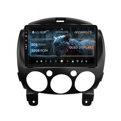 Navigatie Mazda 2 (2007-2014), Android, P-Octacore / 2GB RAM + 32GB ROM, 9 Inch - AD-BGP9002+AD-BGRKIT325