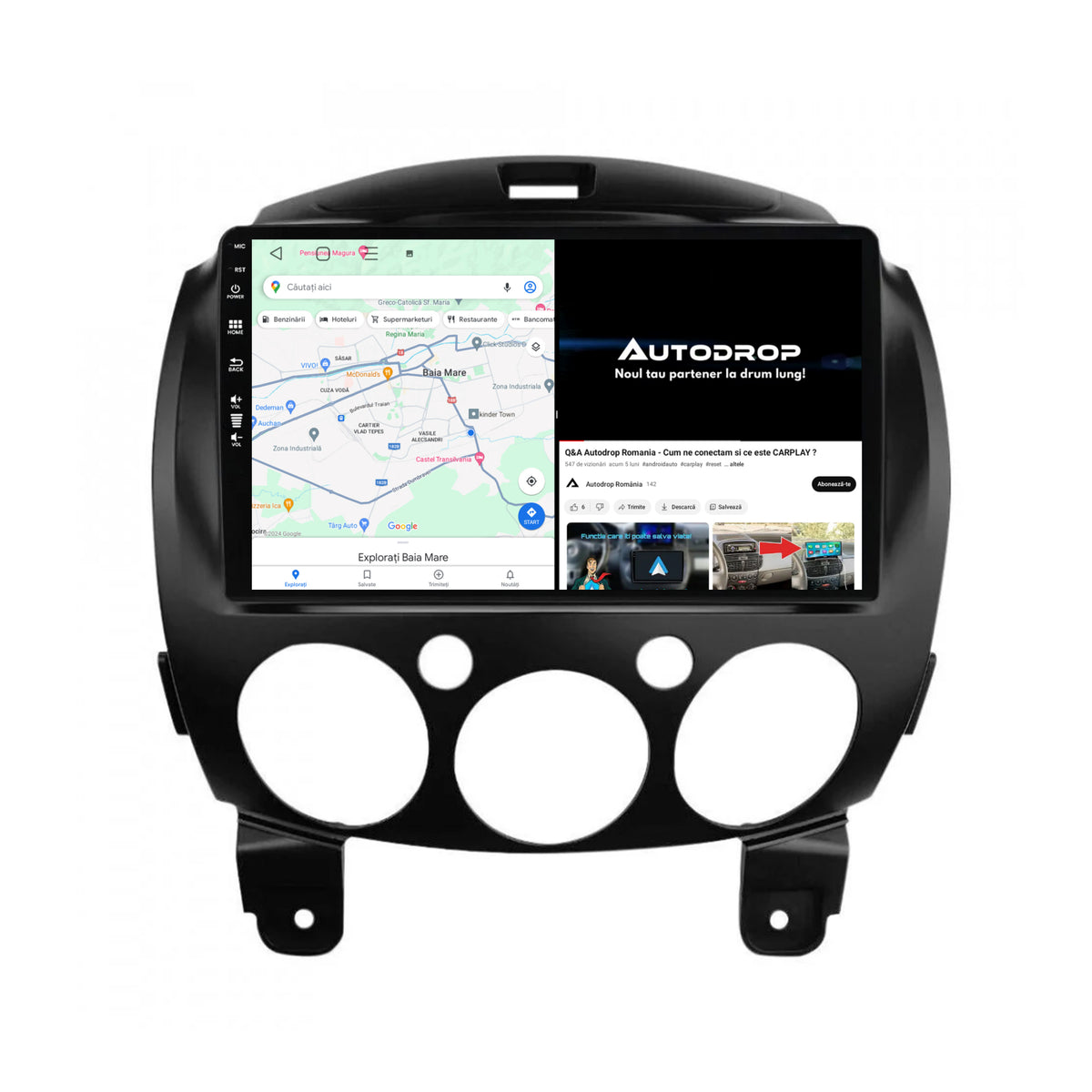Navigatie Mazda 2 (2007-2014), Android, E-Octacore / 2GB RAM + 32GB ROM, 9 Inch - AD-BGE9002+AD-BGRKIT325