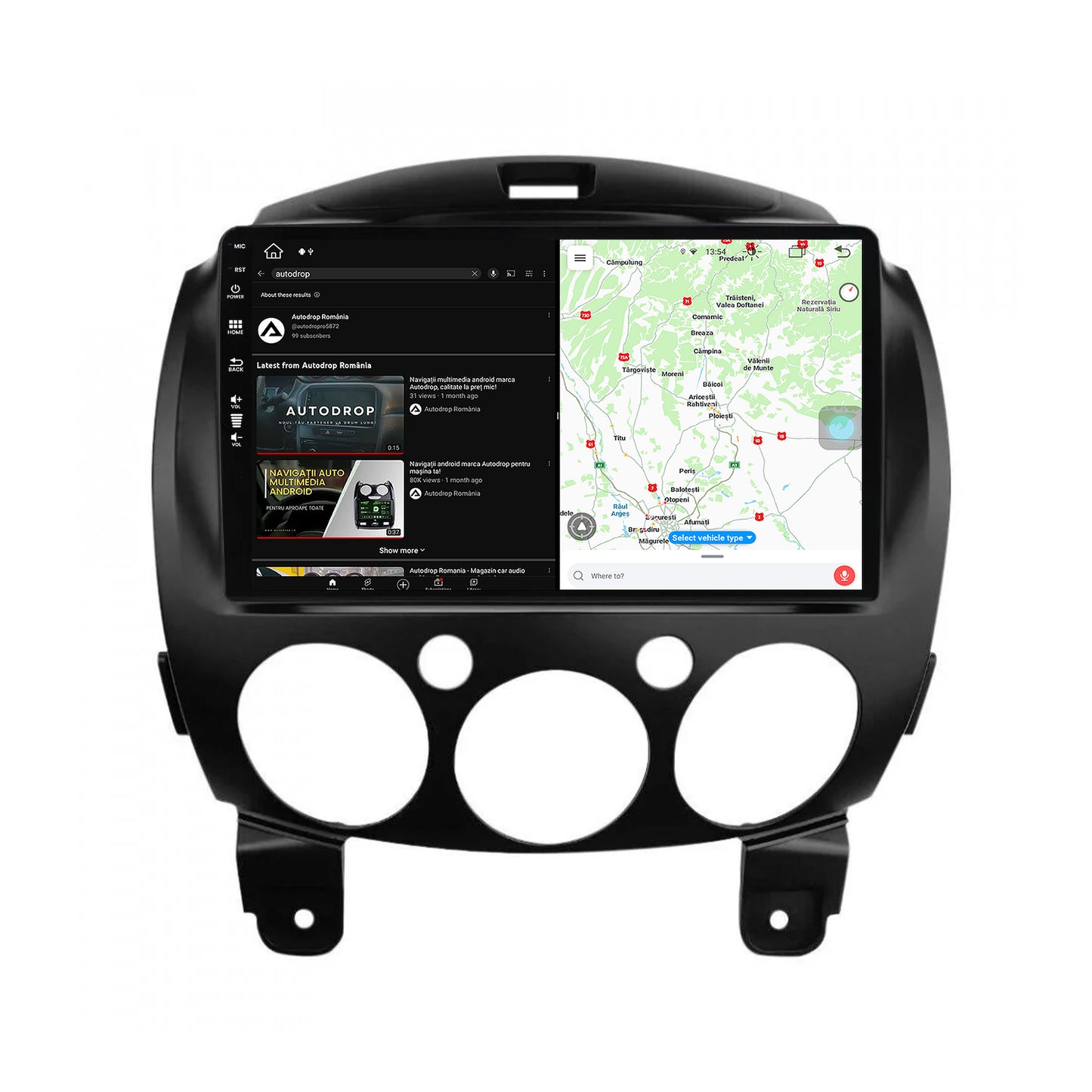 Navigatie Mazda 2 (2007-2014), Android, Z-Octacore / 8GB RAM + 256GB ROM, 9 Inch - AD-BGZ9008+AD-BGRKIT325