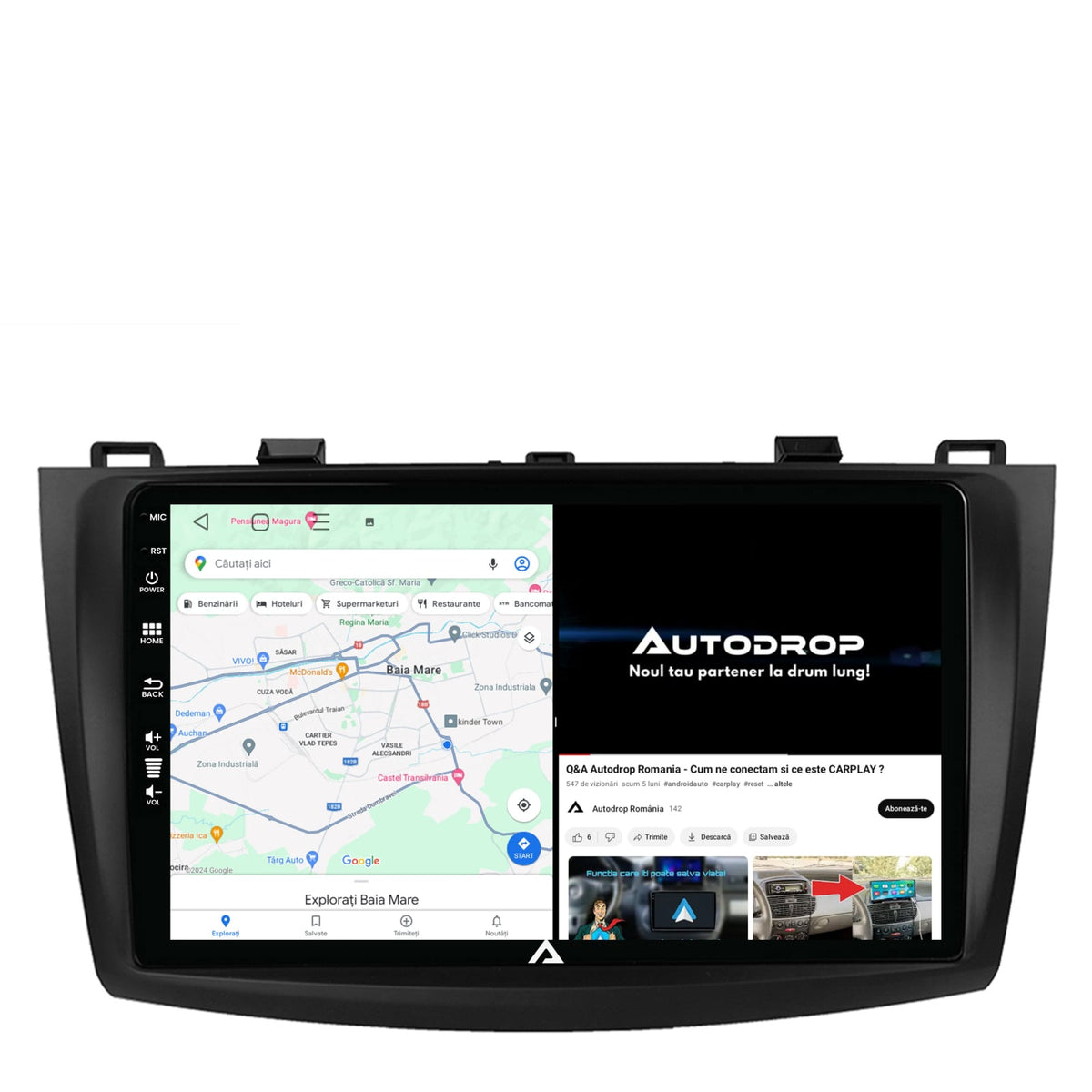 Navigatie Mazda 3 (2009-2013), Android, E-Octacore / 2GB RAM + 32GB ROM, 9 Inch - AD-BGE9002+AD-BGRKIT320