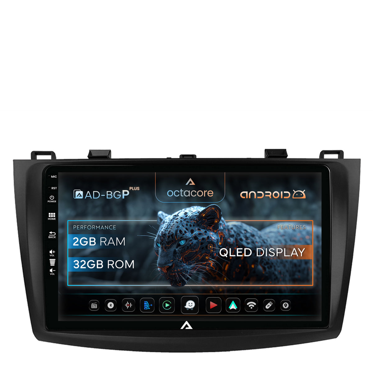 Navigatie Mazda 3 (2009-2013), Android, P-Octacore / 2GB RAM + 32GB ROM, 9 Inch - AD-BGP9002+AD-BGRKIT320