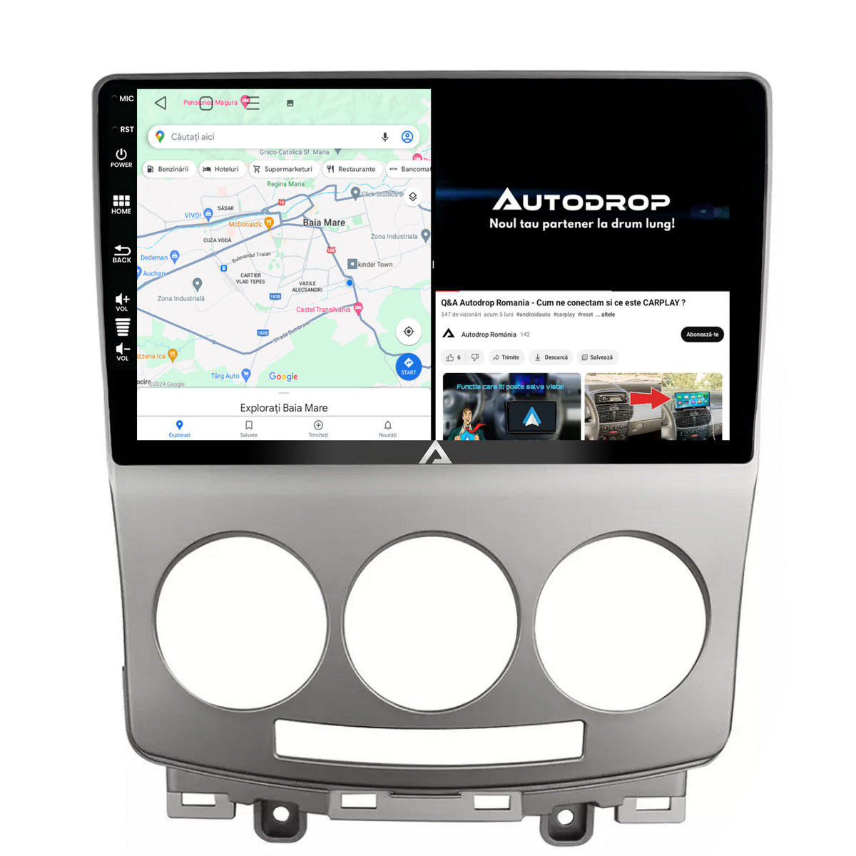 Navigatie Mazda 5 (2005-2010), Android, E-Octacore / 2GB RAM + 32GB ROM, 9 Inch - AD-BGE9002+AD-BGRKIT324