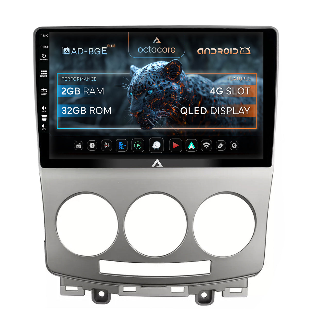 Navigatie Mazda 5 (2005-2010), Android, E-Octacore / 2GB RAM + 32GB ROM, 9 Inch - AD-BGE9002+AD-BGRKIT324