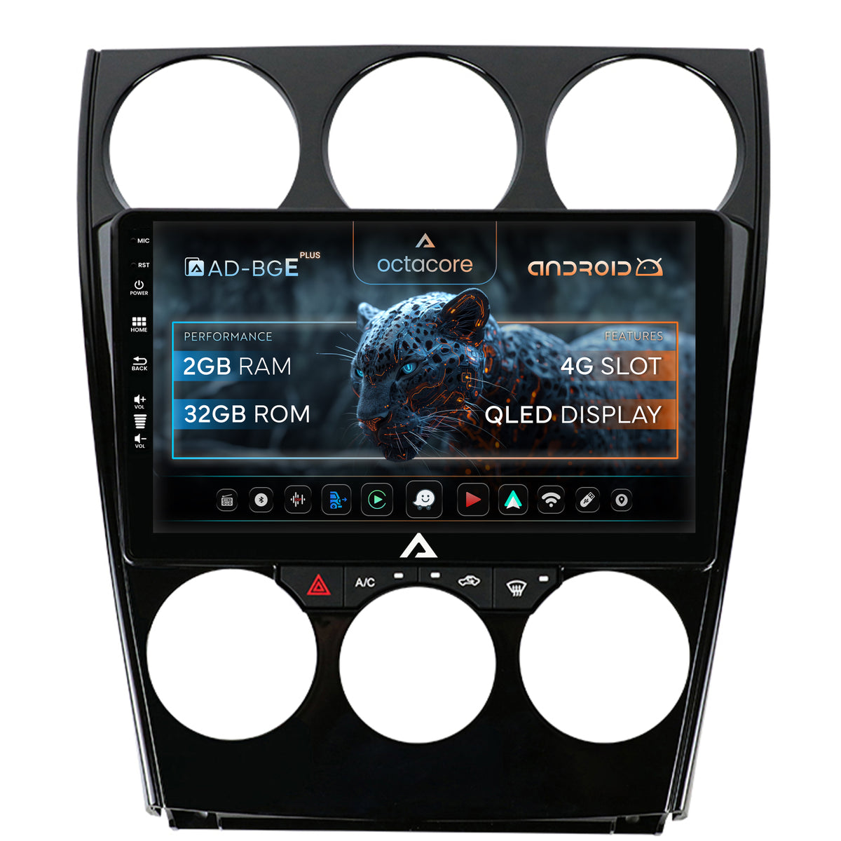 Navigatie Mazda 6 (2002-2008), Android, E-Octacore / 2GB RAM + 32GB ROM, 9 Inch - AD-BGE9002+AD-BGRKIT321